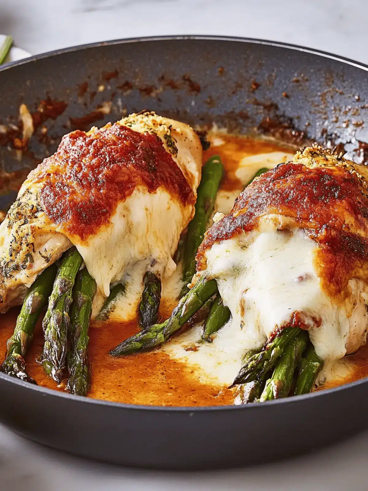 Cheesy Asparagus Stuffed Chicken