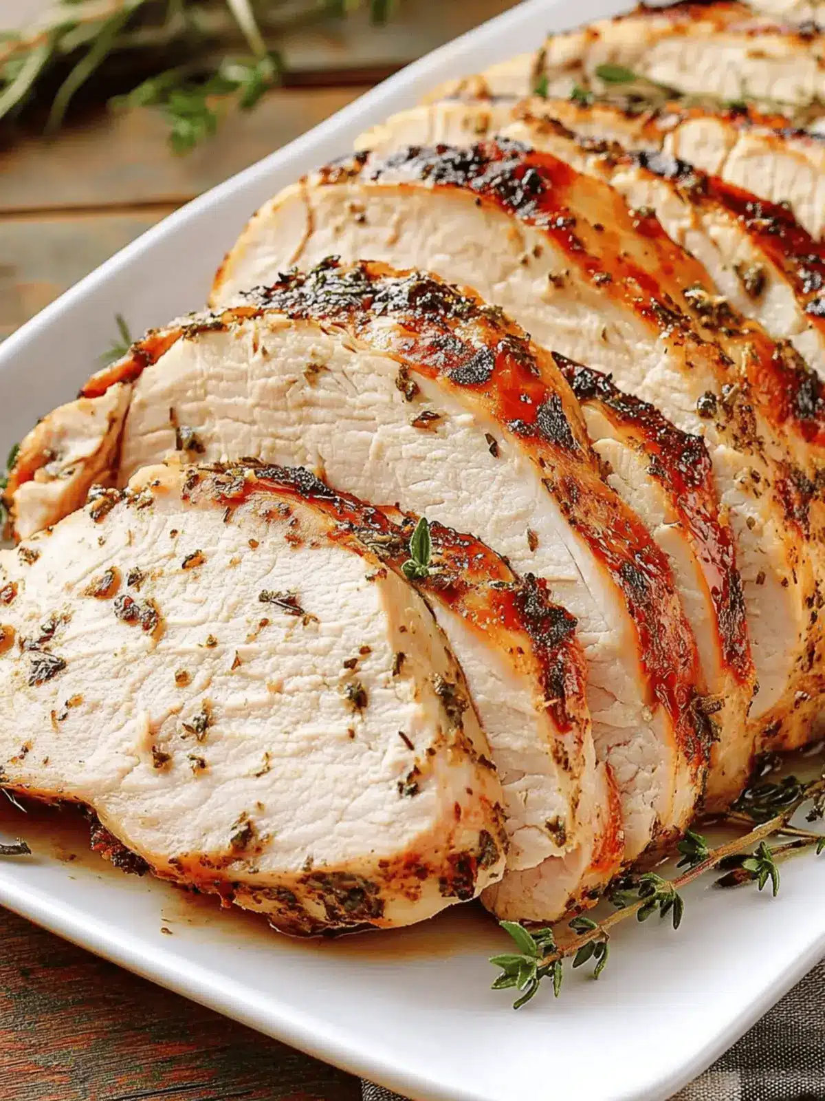 Juicy Air Fryer Garlic Herb Turkey Breast in Just 30 Minutes 5 Air Fryer Garlic Herb Turkey Breast