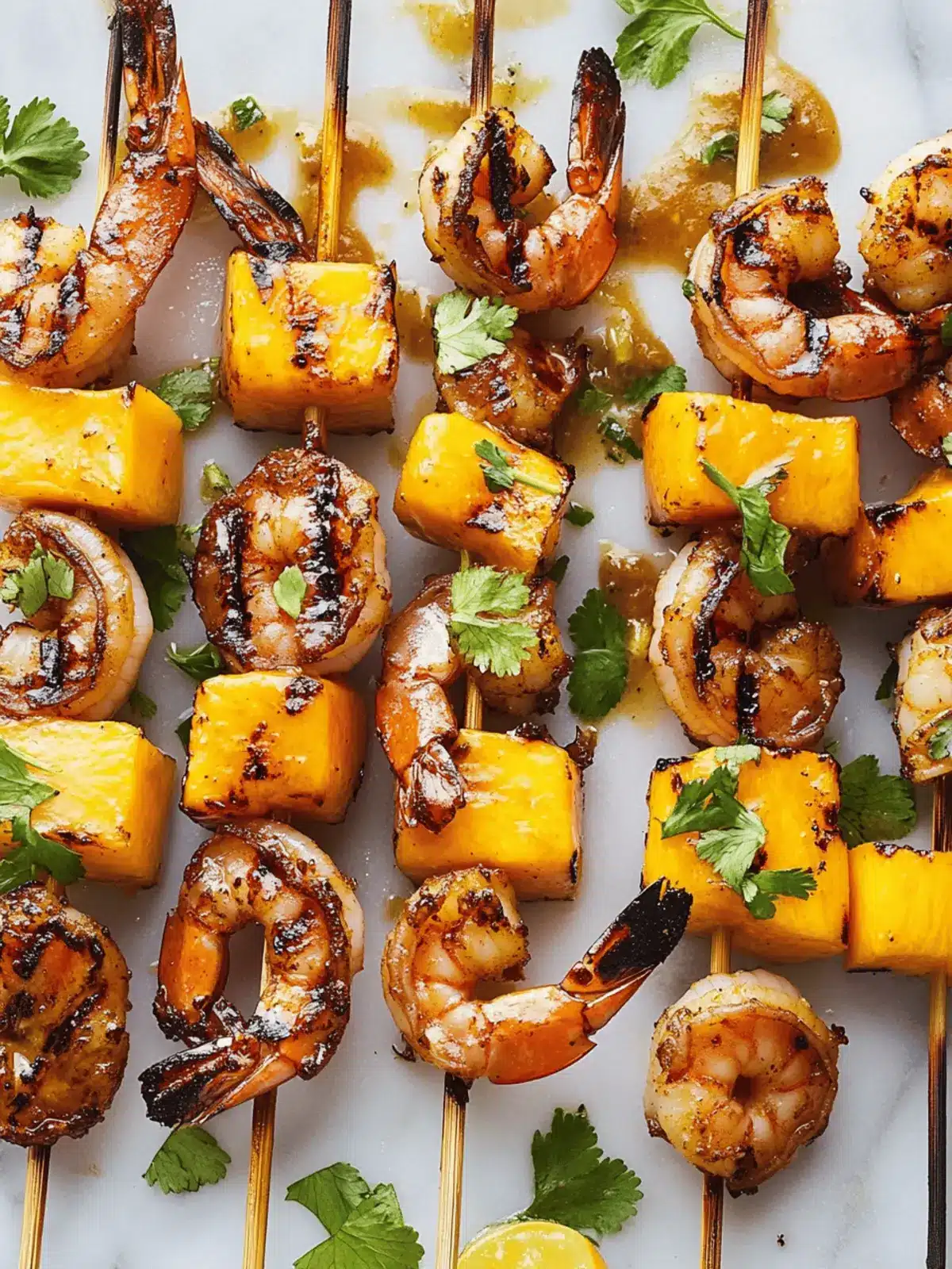 Grilled Shrimp & Mango Skewers