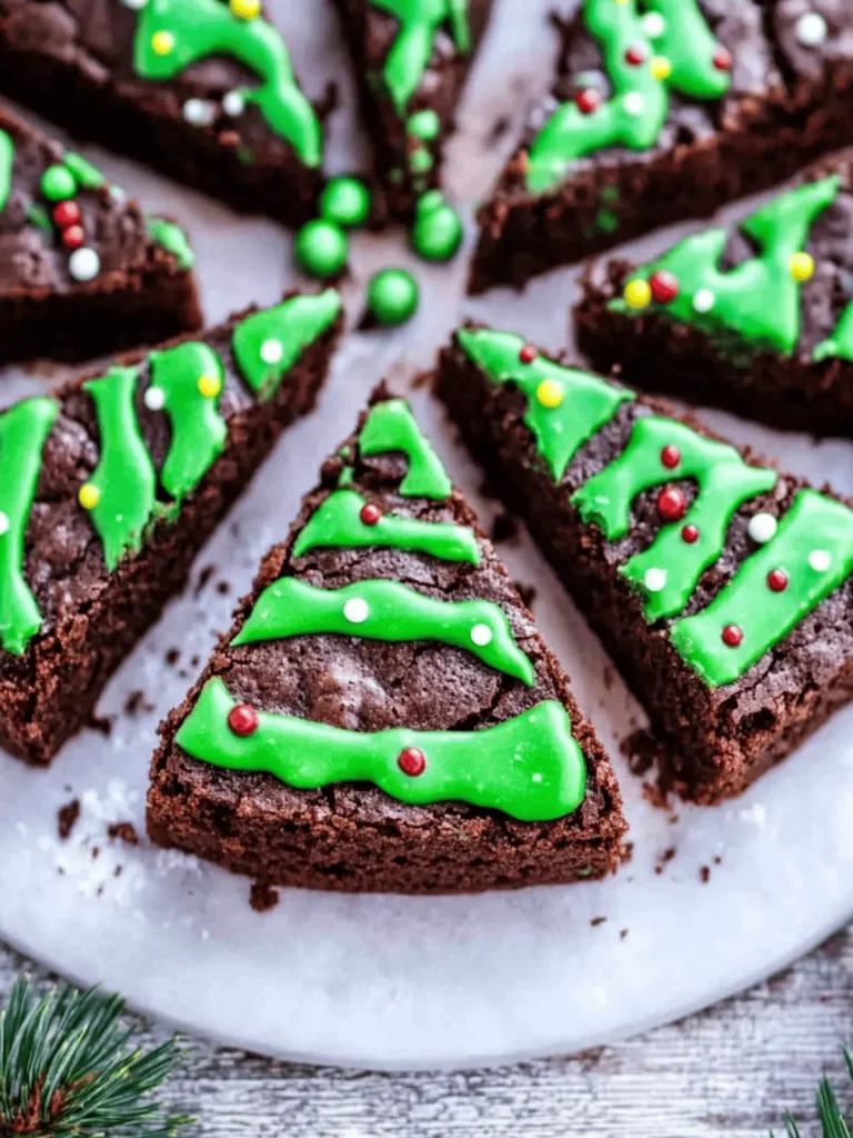 Christmas Tree Brownies (Choc Mint Brownies)