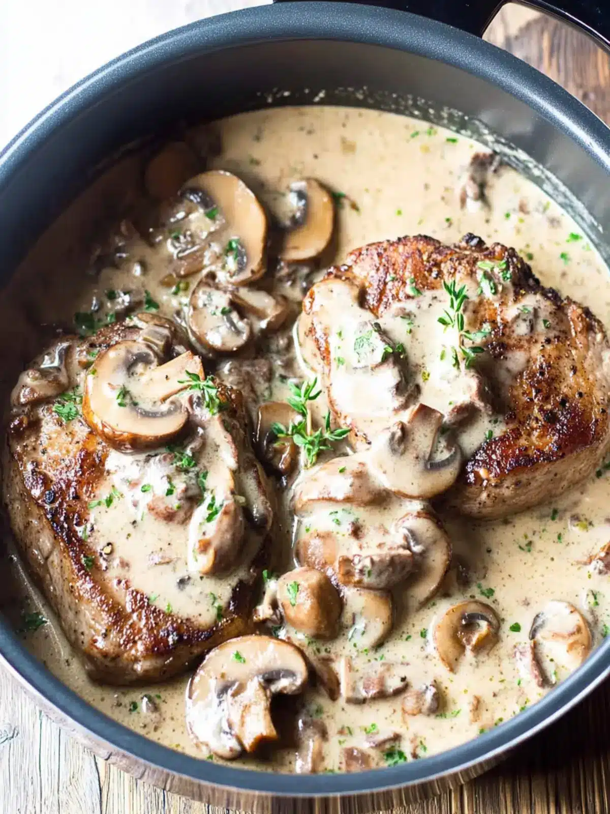 Instant Pot Pork Chops in Creamy Mushroom Sauce Bliss 3 Instant Pot Pork Chops in Creamy Mushroom Sauce