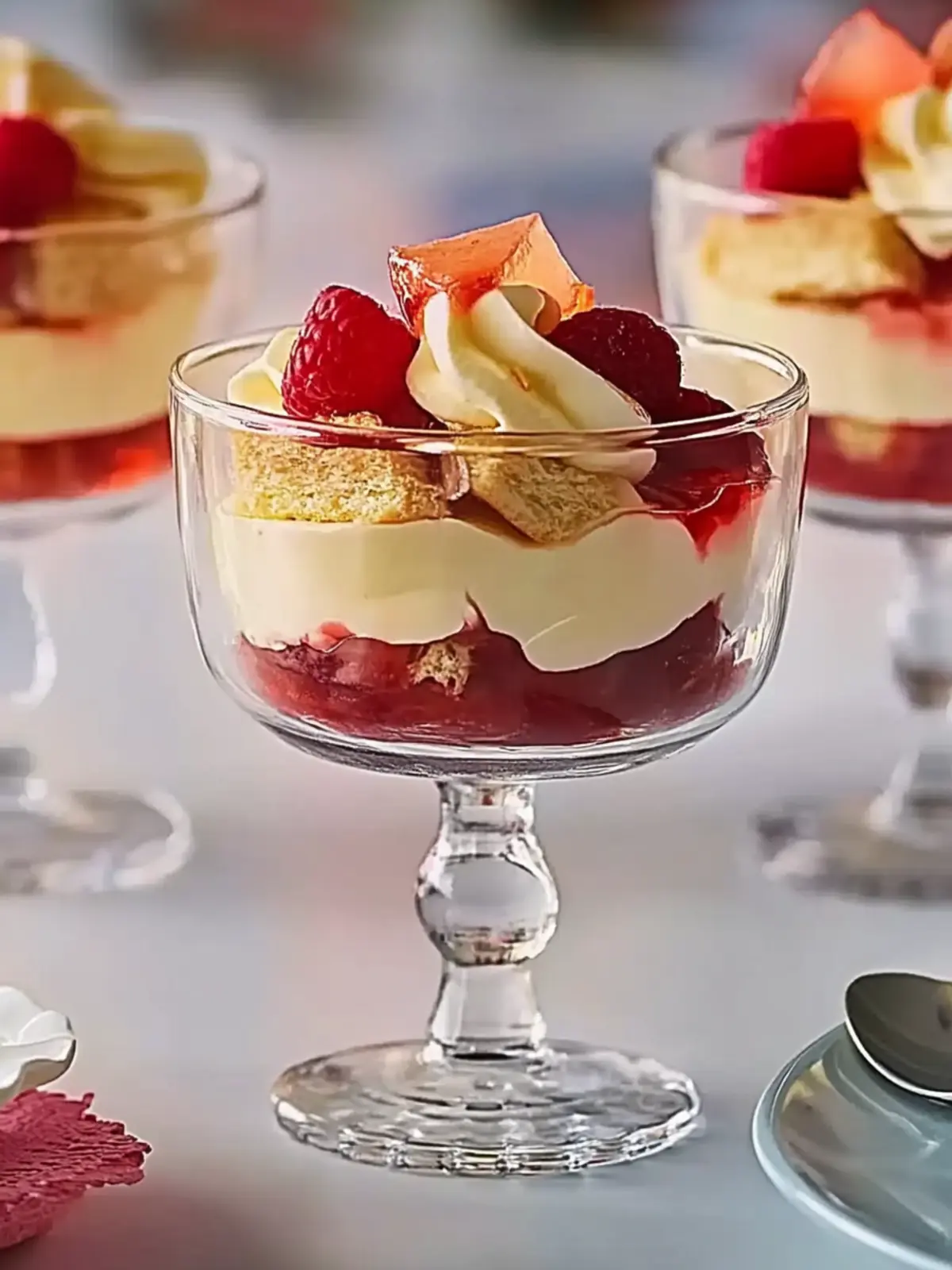 Irresistible Bakewell Trifles with Cherry and Almond Magic 3 Bakewell trifles
