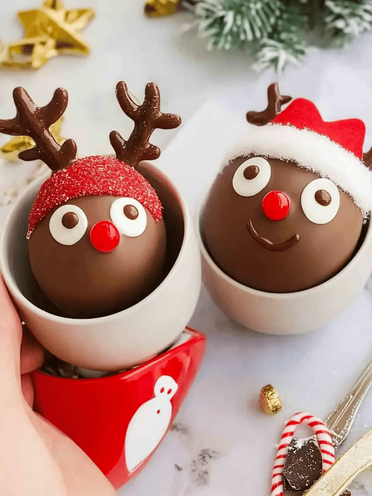 Rudolph Reindeer Christmas Hot Chocolate Bombs
