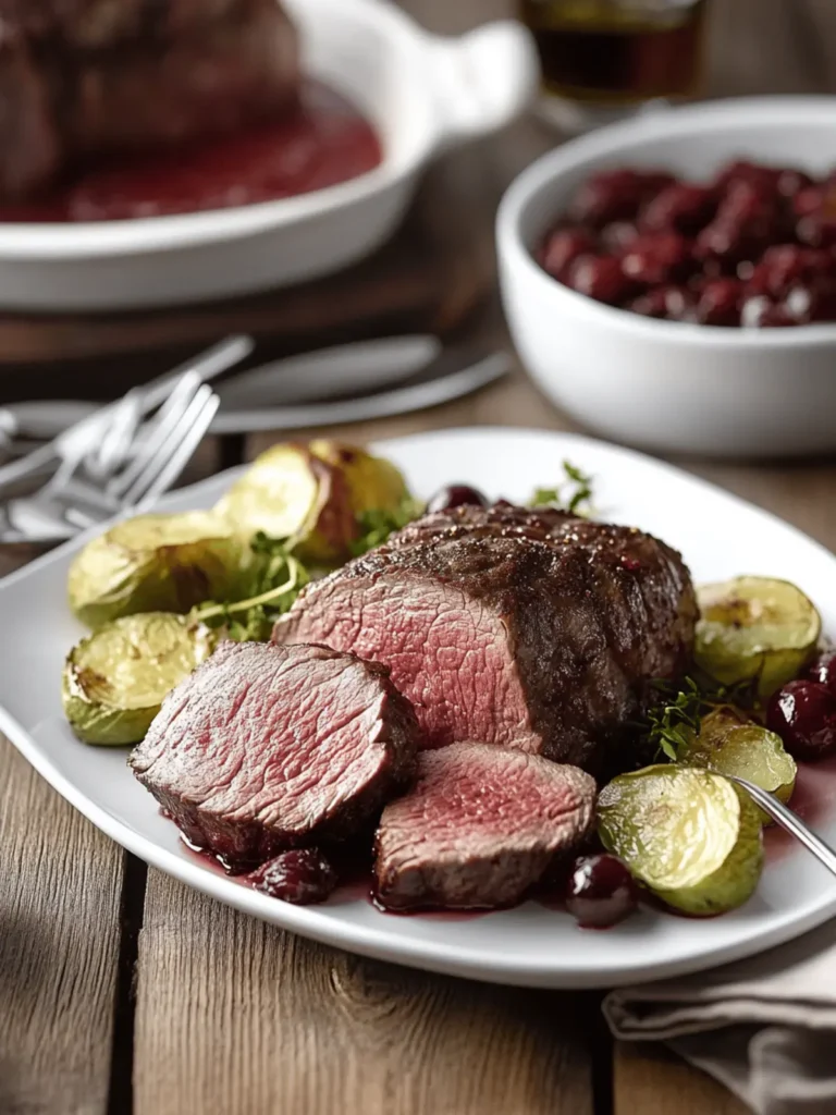 Savory Classic Beef Tenderloin Roast with Cranberry Drizzle 2 Classic Beef Tenderloin Roast with Cranberry Drizzle