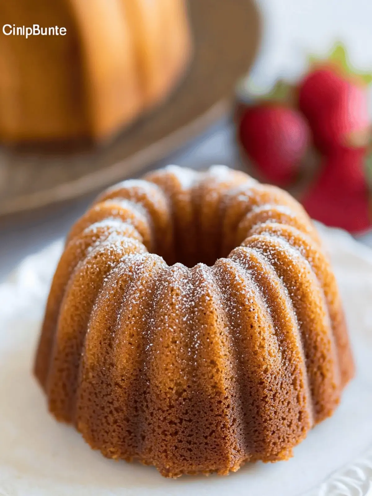 Sweet Rice Mini Bundt Cake with Freshly Milled Sweet Rice Flour