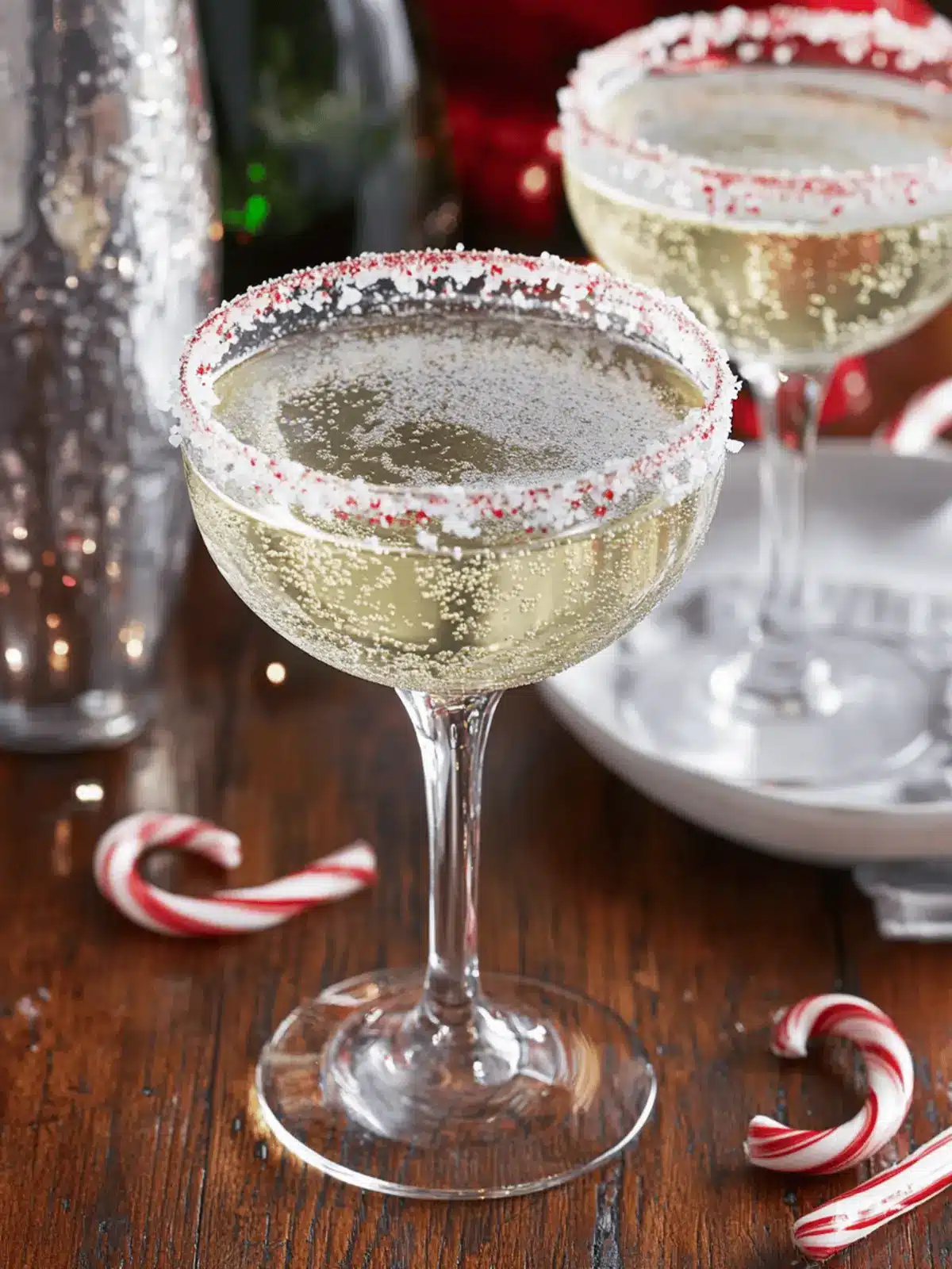 Celebrate with a Festive Candy Cane Champagne Cocktail 2 Candy Cane Champagne Cocktail