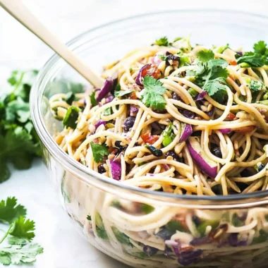 Thai Spaghetti Salad ~ a fan favorite pasta salad!