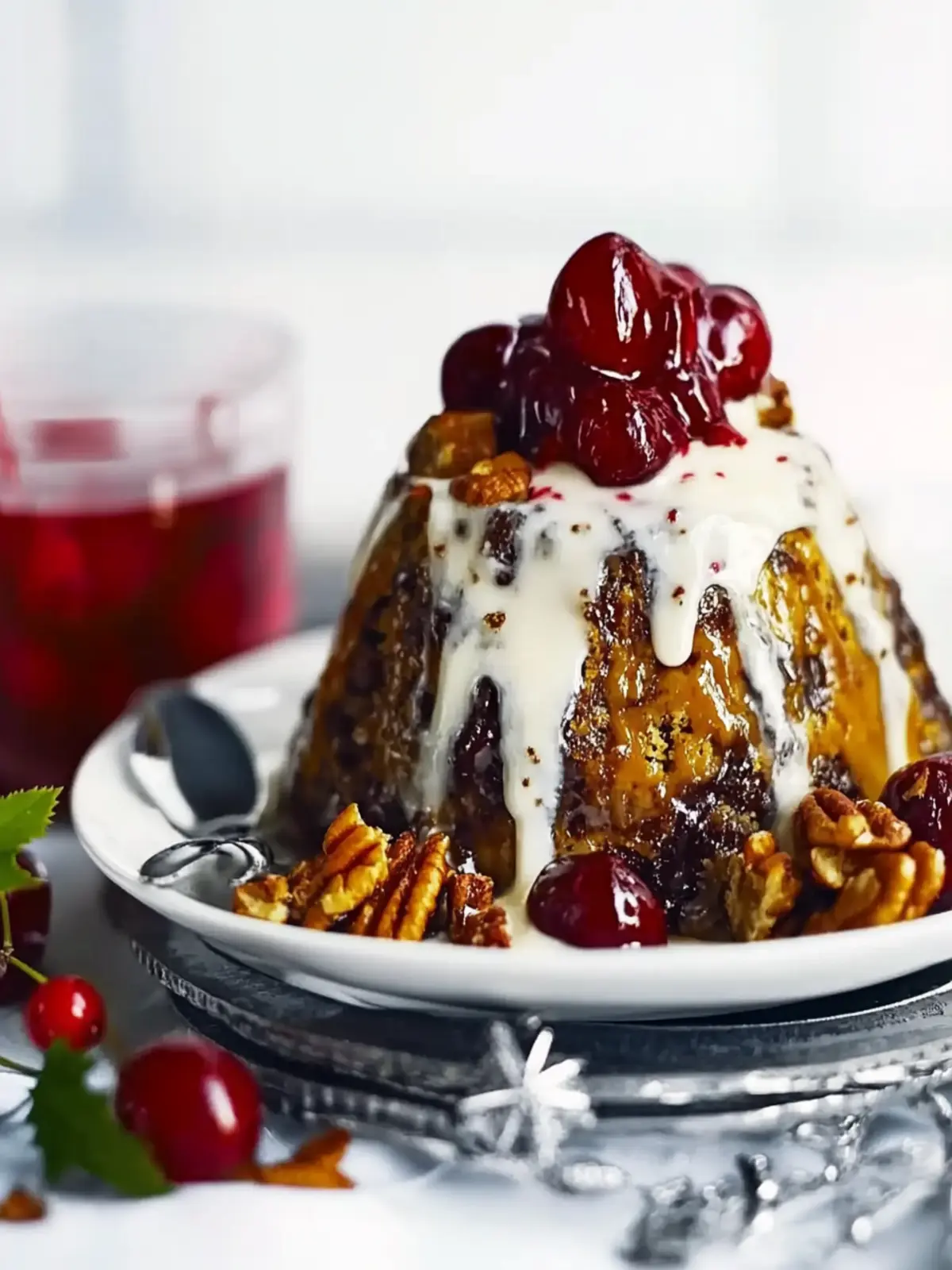 Delightful Cherry Pecan Christmas Pudding for Festive Cheer 4 Cherry pecan Christmas pudding
