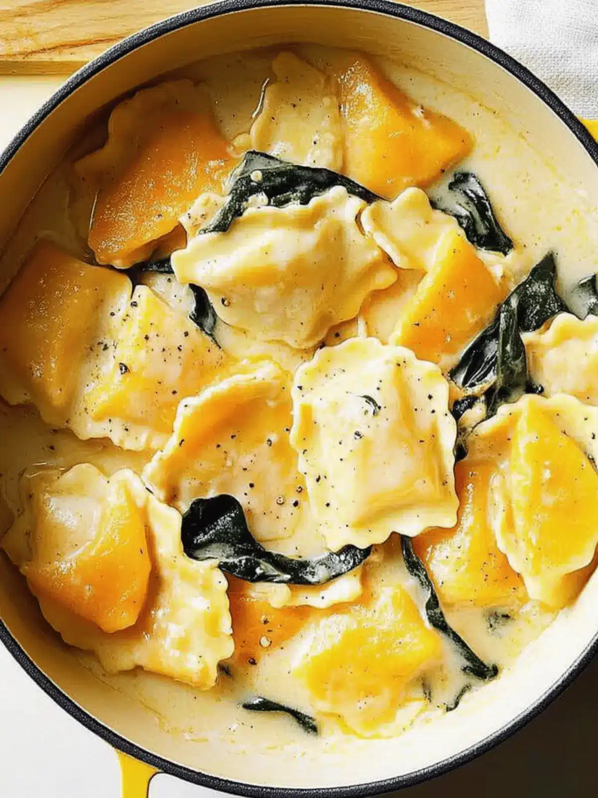 Ravioli with Creamy Squash Sauce