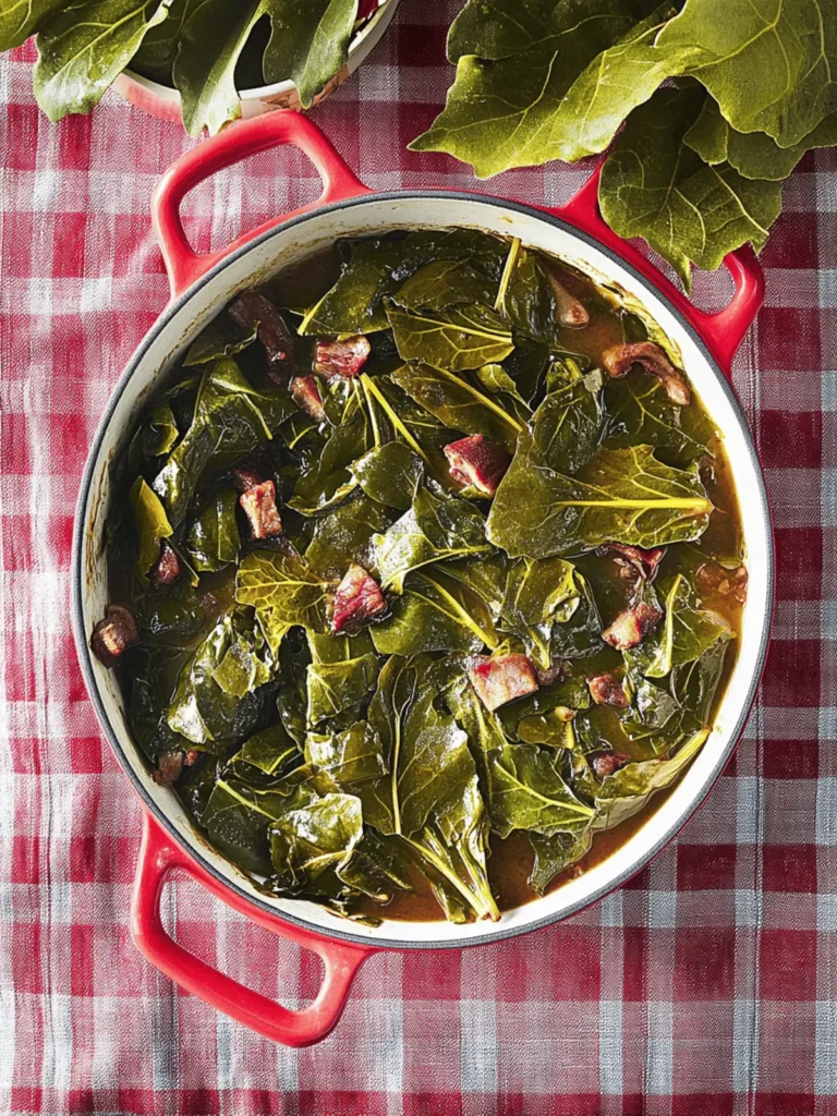 Savory Braised Greens with Bacon for Ultimate Comfort Food 2 Braised Greens