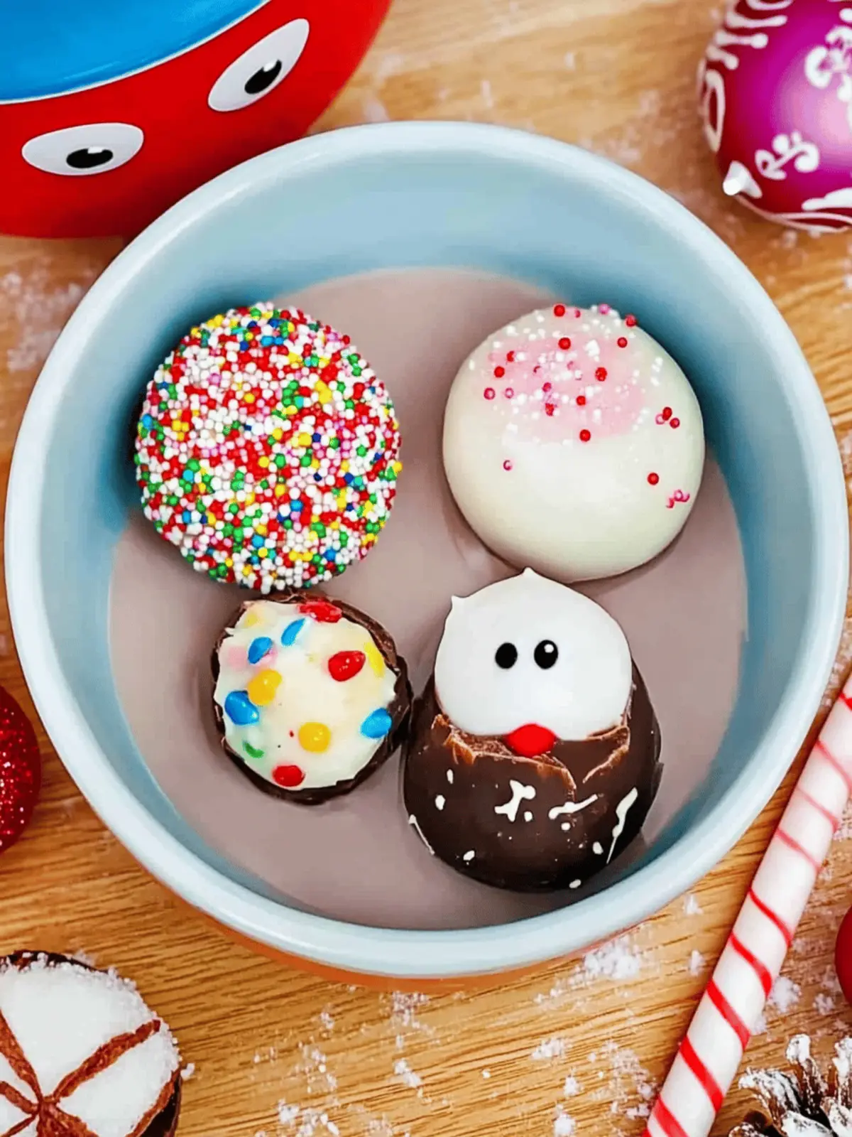 Christmas Hot Chocolate Bombs | 3 Festive Filled Cocoa Balls 2 Christmas Hot Chocolate Bombs | 3 Festive Filled Cocoa Balls