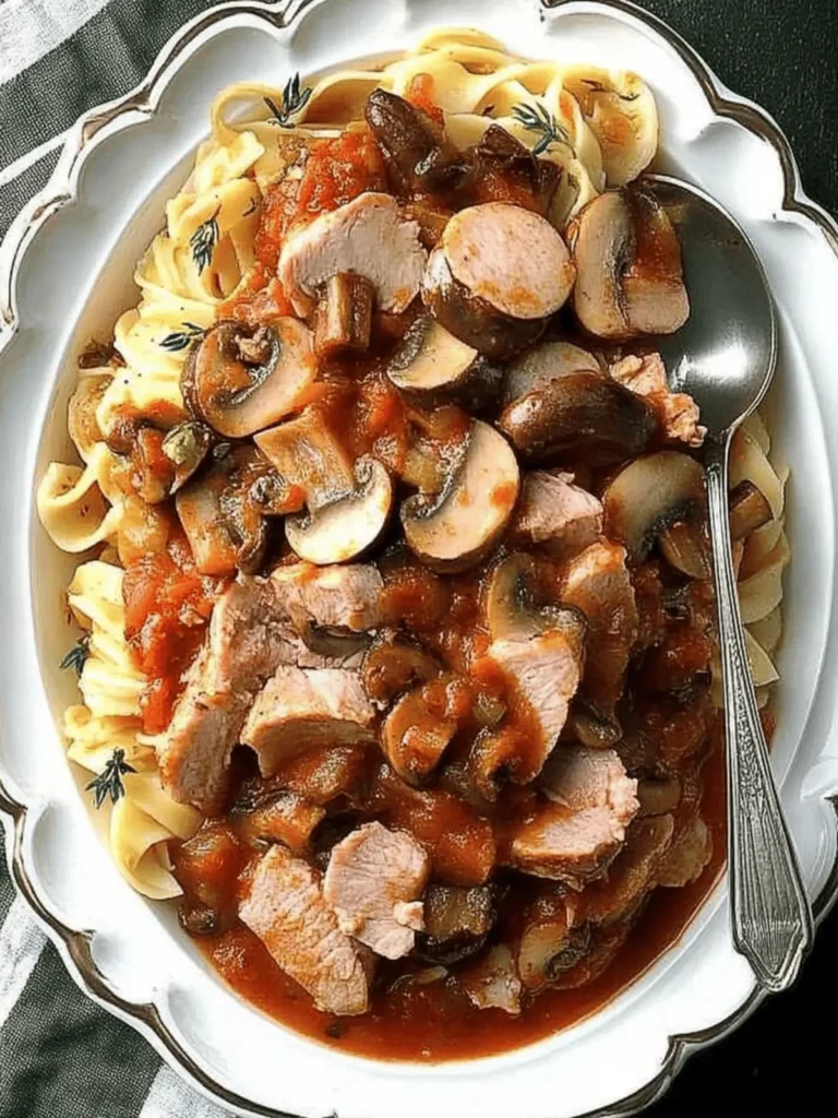 Pressure-Cooker Mushroom Pork Ragout