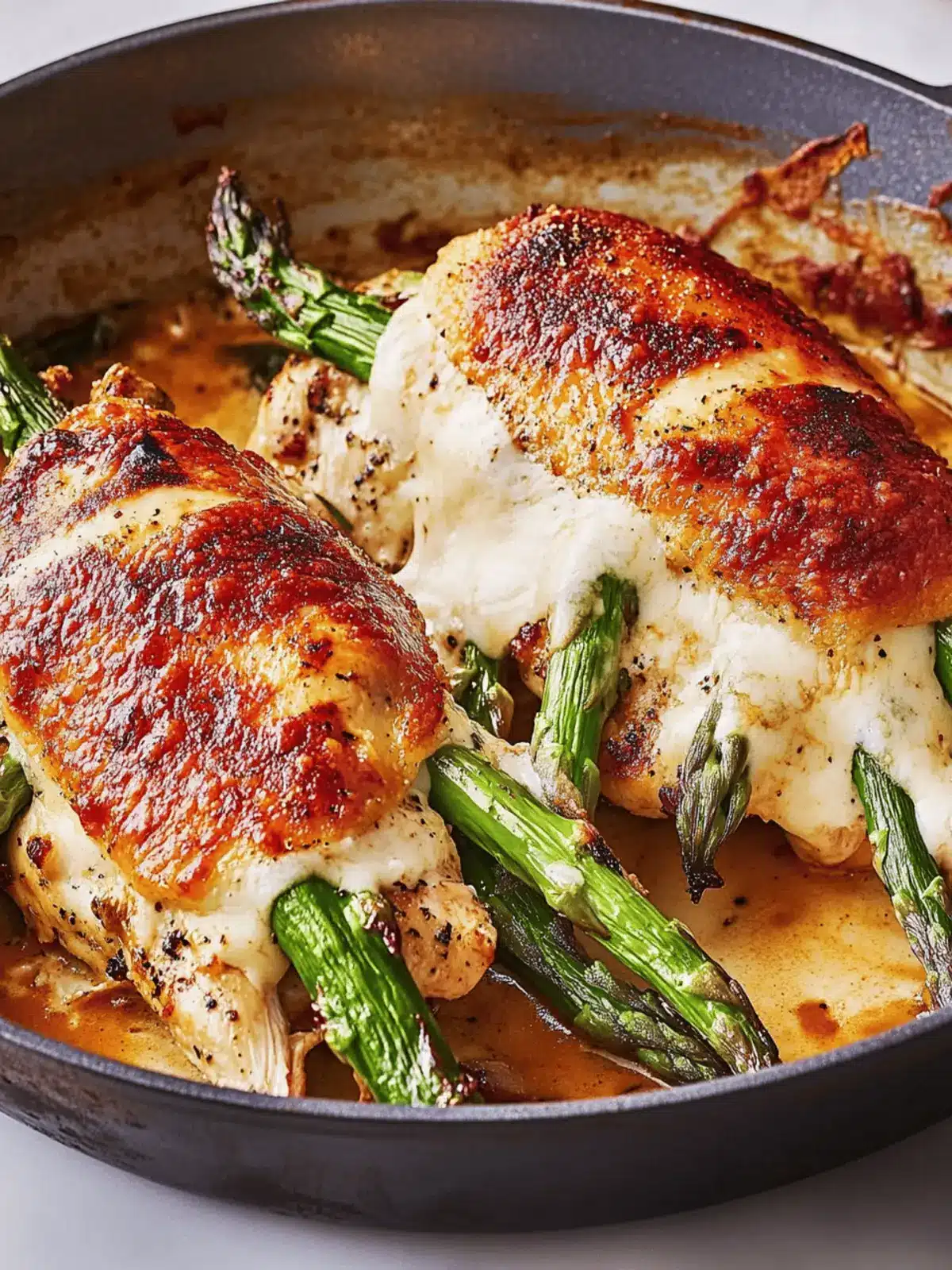 Cheesy Asparagus Stuffed Chicken