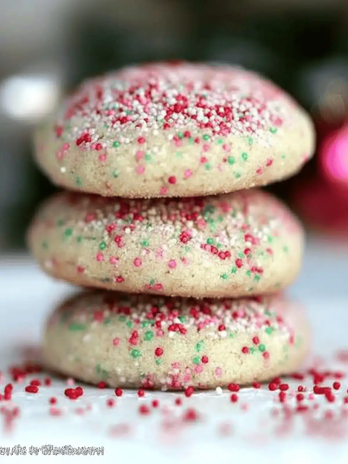 Soft Christmas Sprinkle Cookies