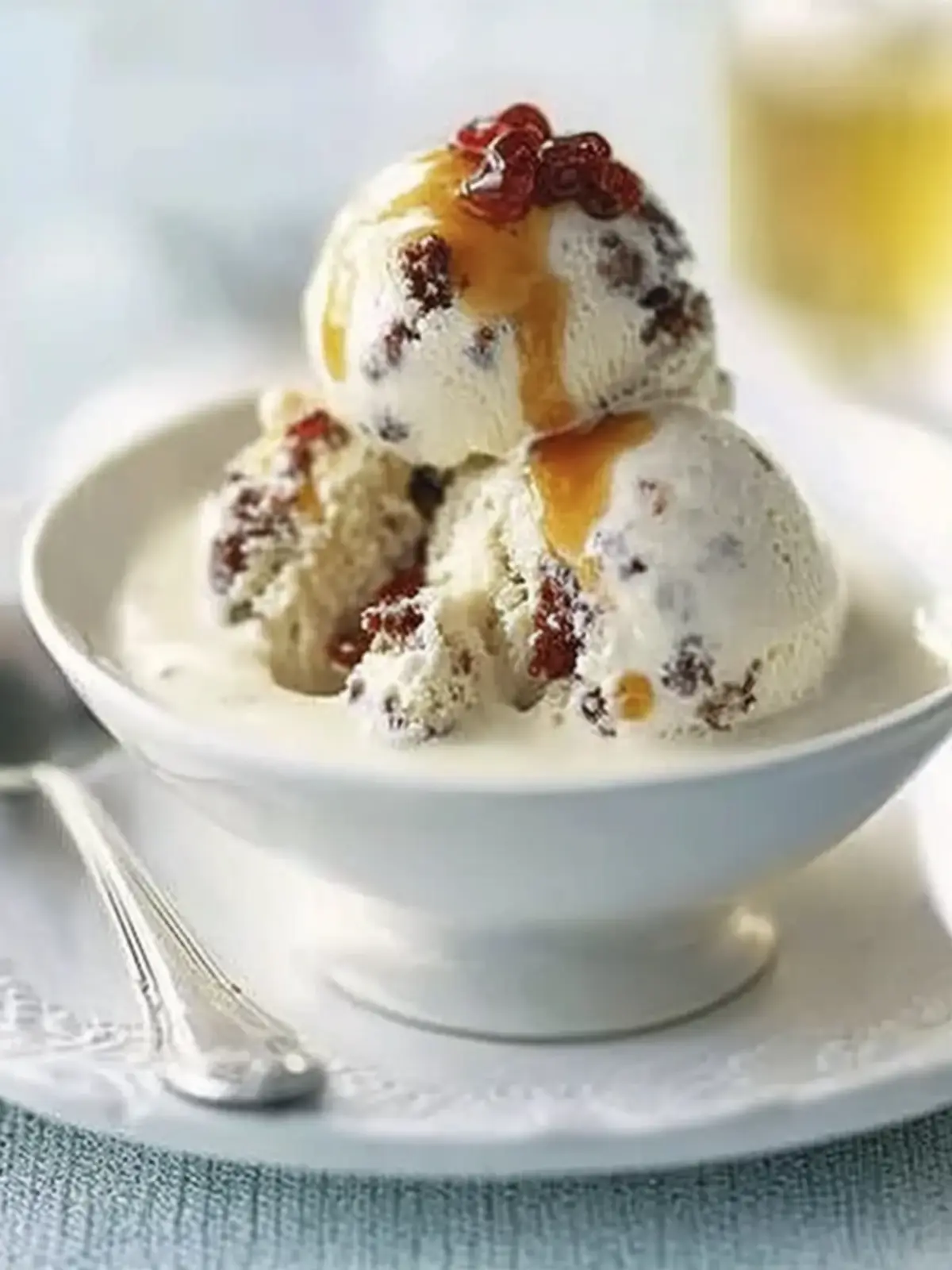 Christmas pud ice cream