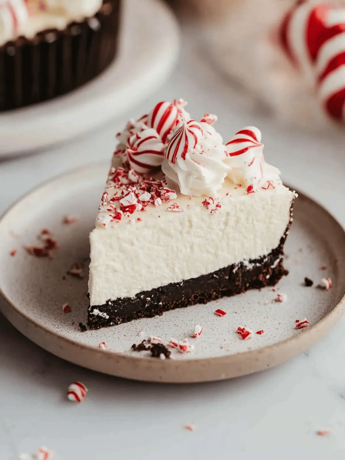 Decadent No Bake Peppermint Bark Cheesecake for the Holidays 4 Peppermint Bark Cheesecake