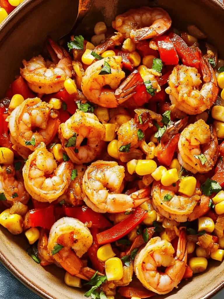 Cajun Shrimp with Bell Peppers & Corn