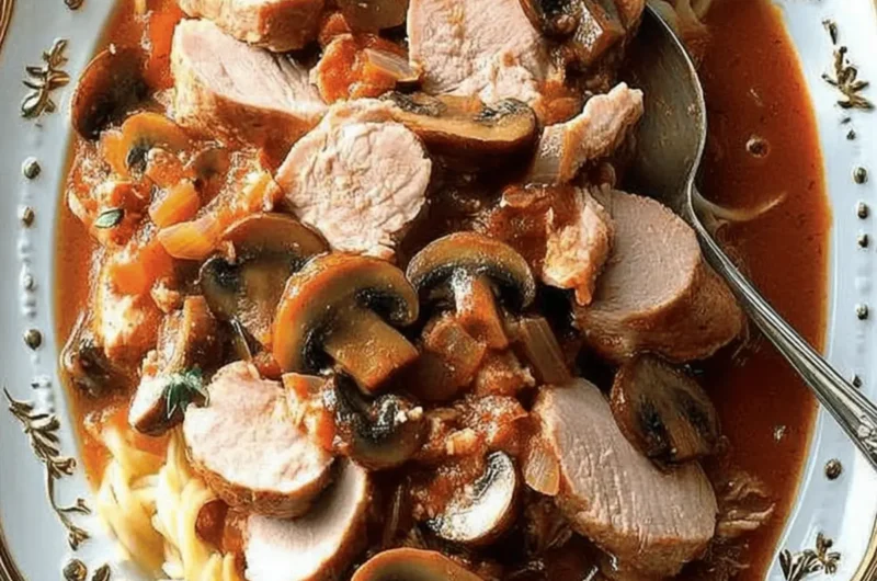 Pressure-Cooker Mushroom Pork Ragout
