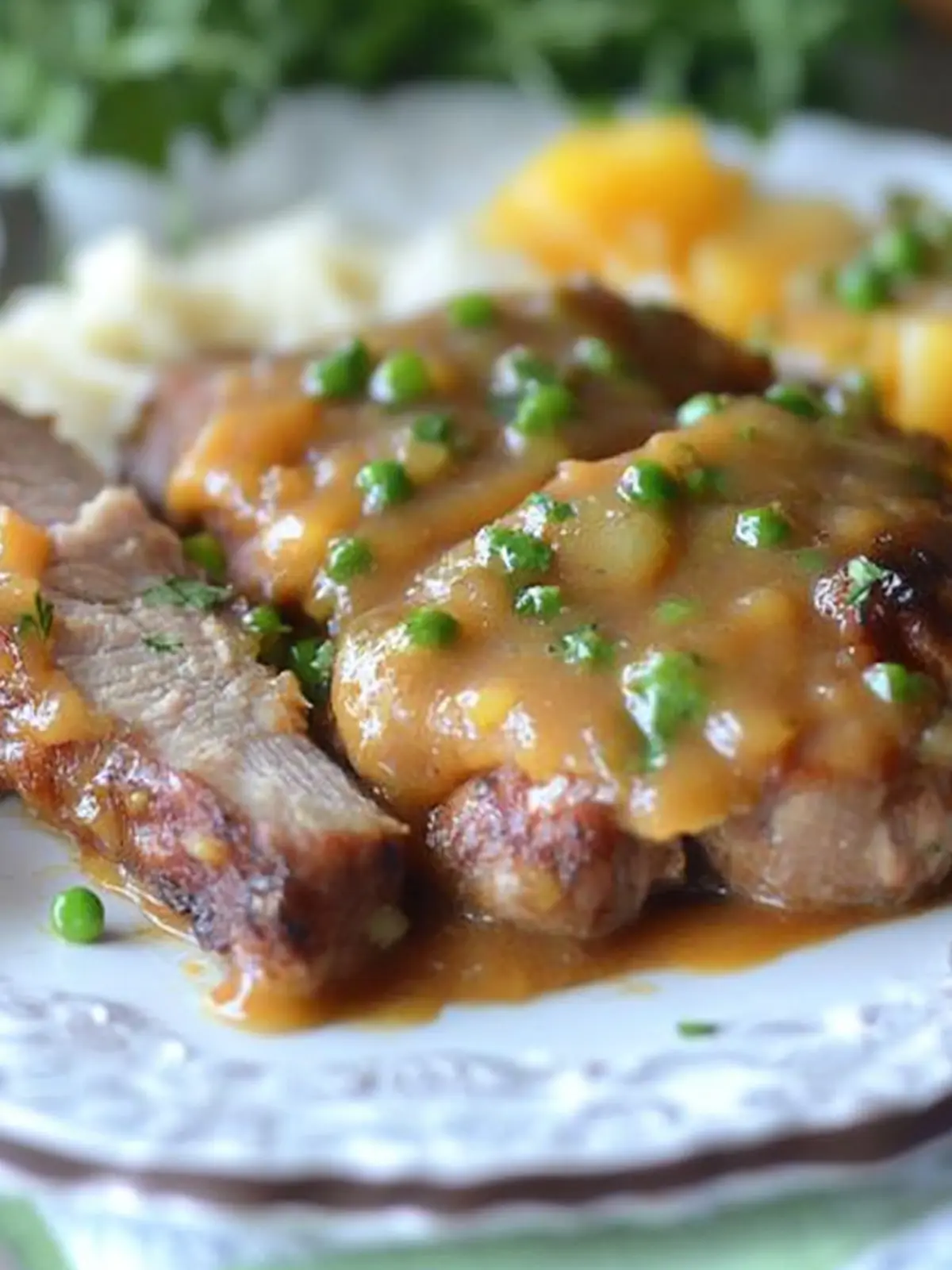 Slow Cooked Peach Barbecue Smothered Pork Chops for Easy Dining 4 Slow Cooked Peach Barbecue Smothered Pork Chops