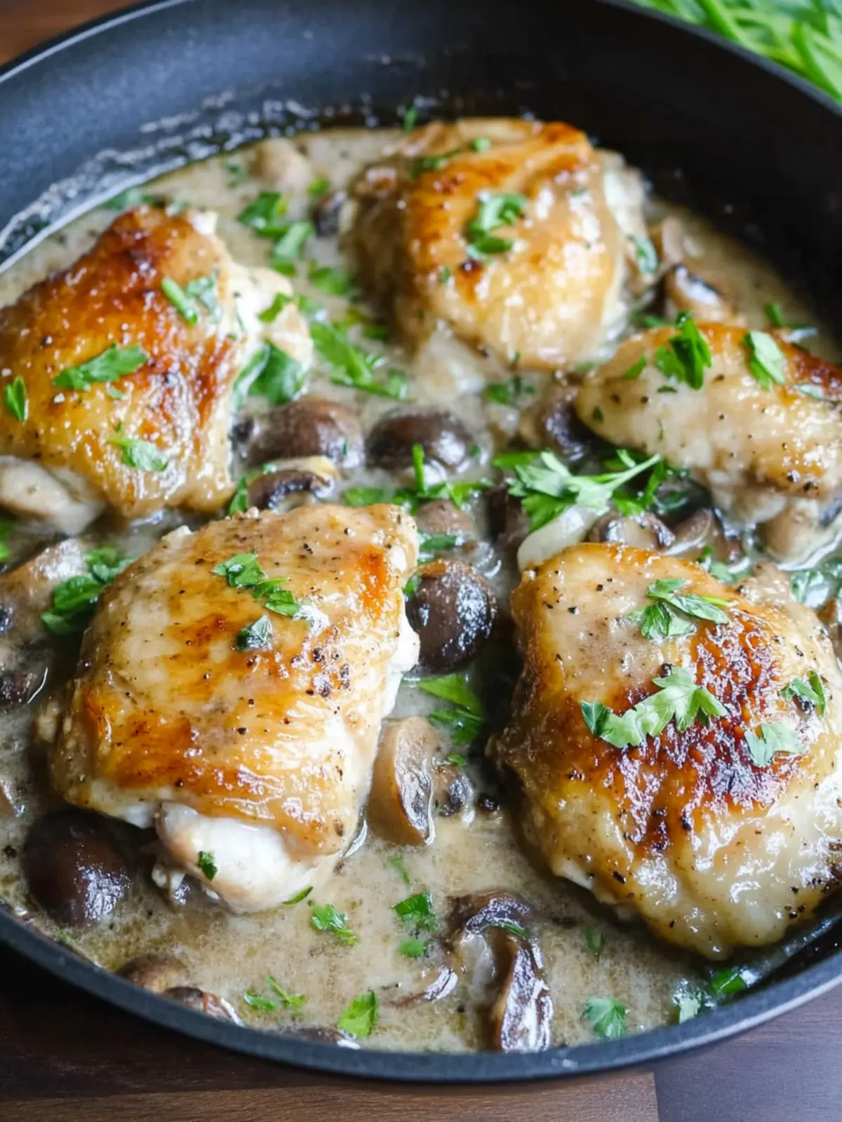 Savory Chicken Thighs Marsala in One Skillet Tonight 4 Chicken Thighs Marsala