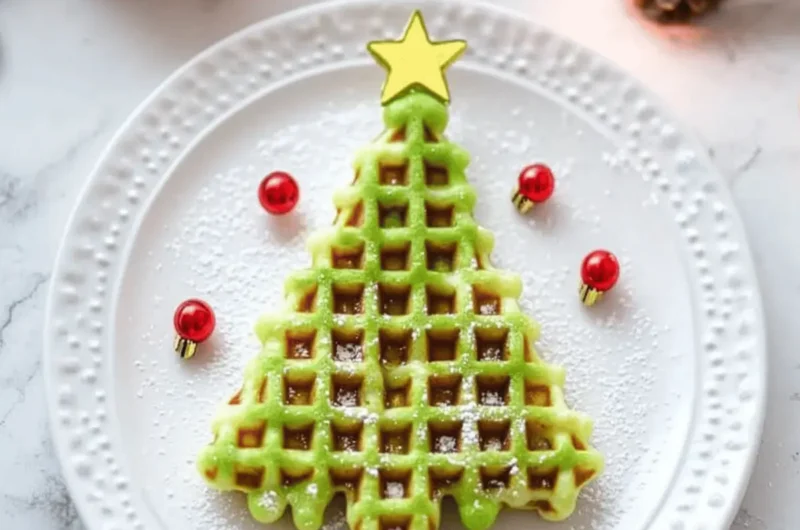 Christmas Tree Waffles