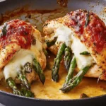 Cheesy Asparagus Stuffed Chicken