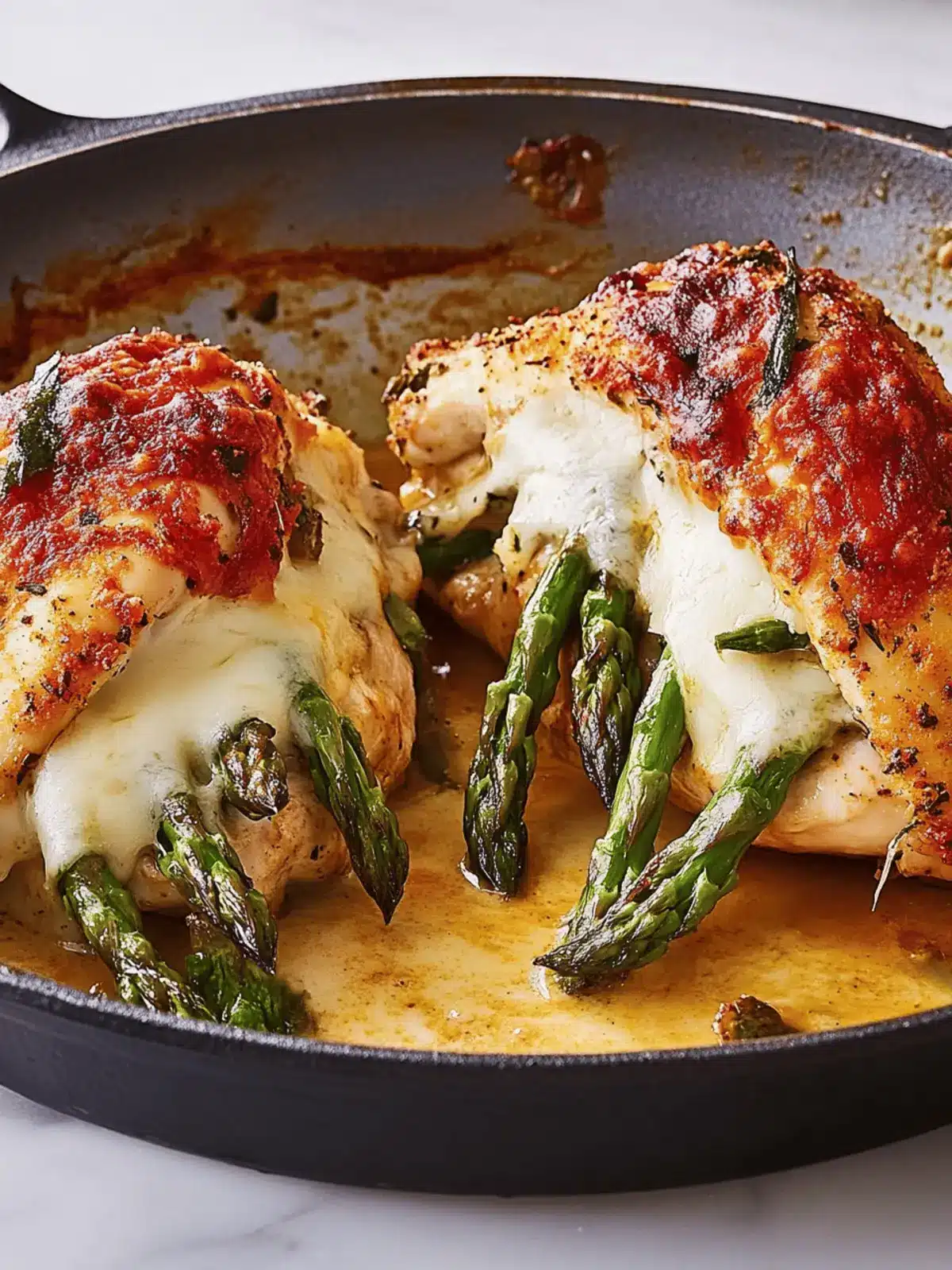 Cheesy Asparagus Stuffed Chicken