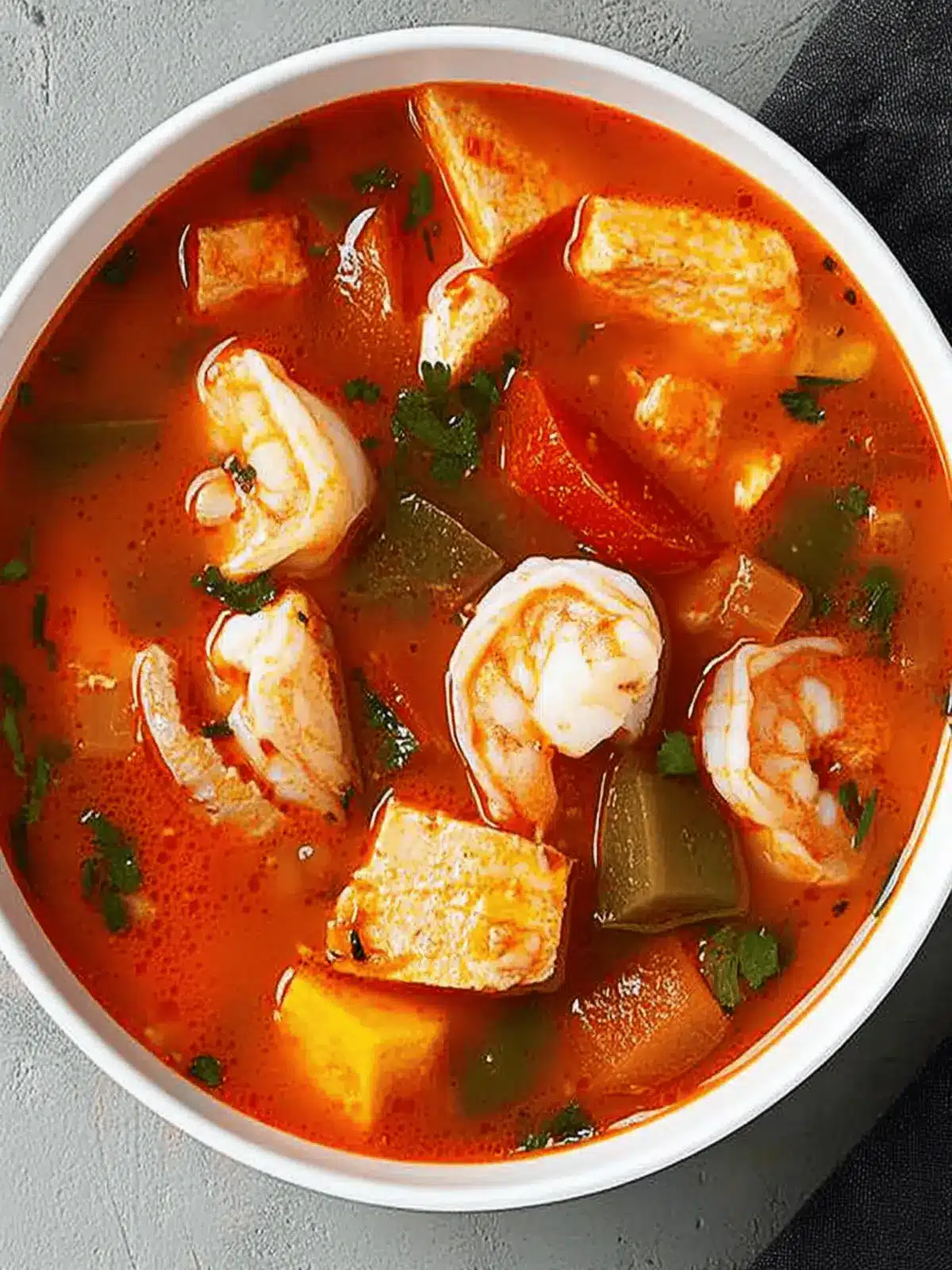 Delicious Seafood Soup Loaded with Salmon and Shrimp 4 Seafood Soup