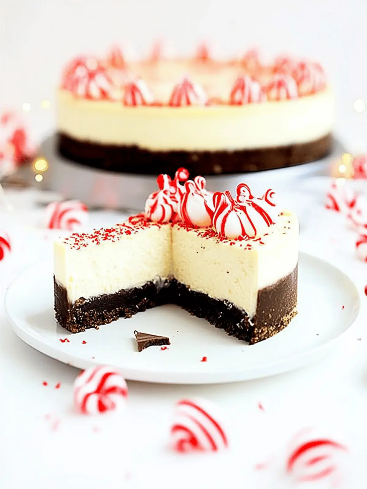 Instant Pot White Chocolate Peppermint Cheesecake