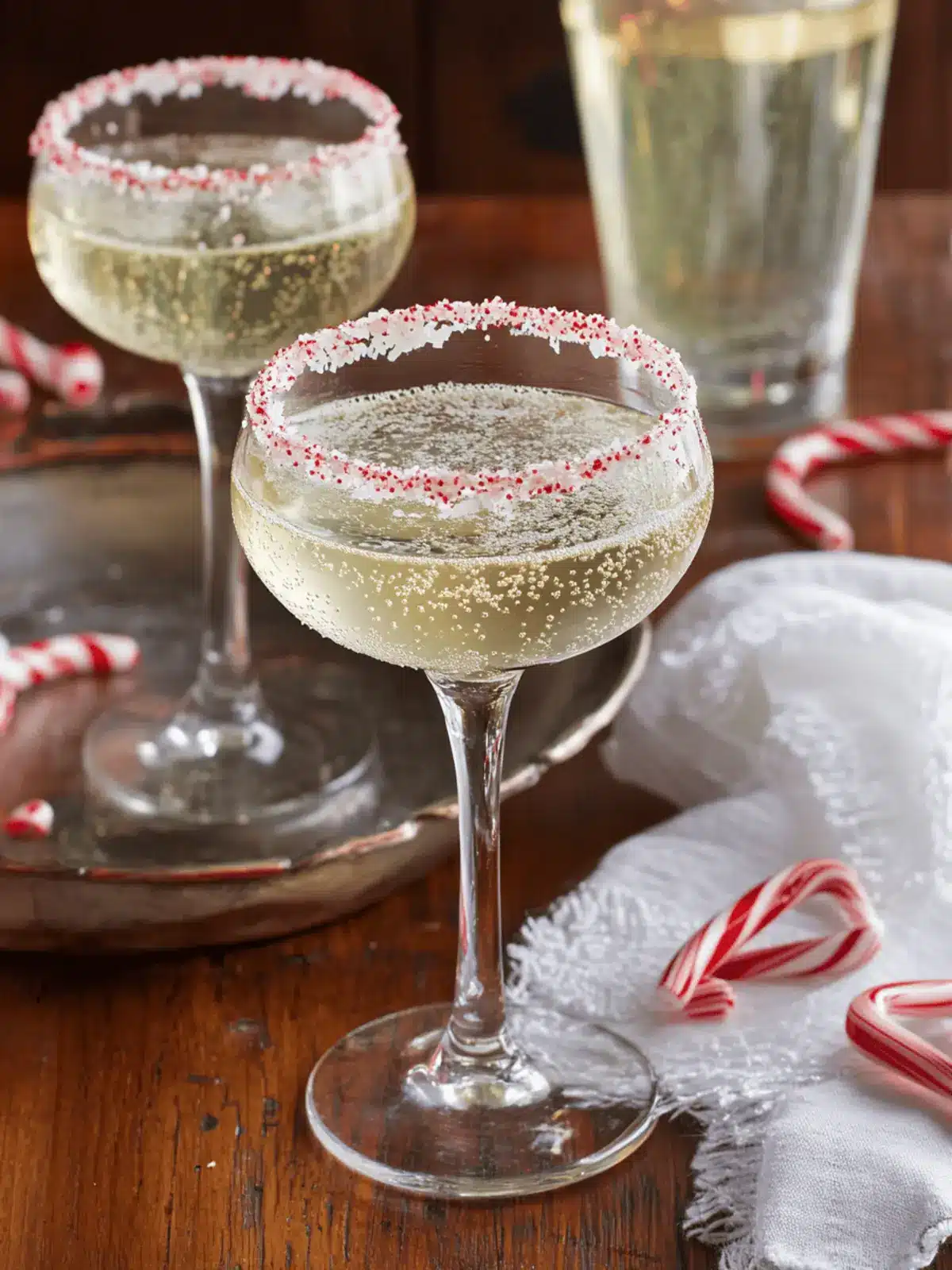 Celebrate with a Festive Candy Cane Champagne Cocktail 3 Candy Cane Champagne Cocktail