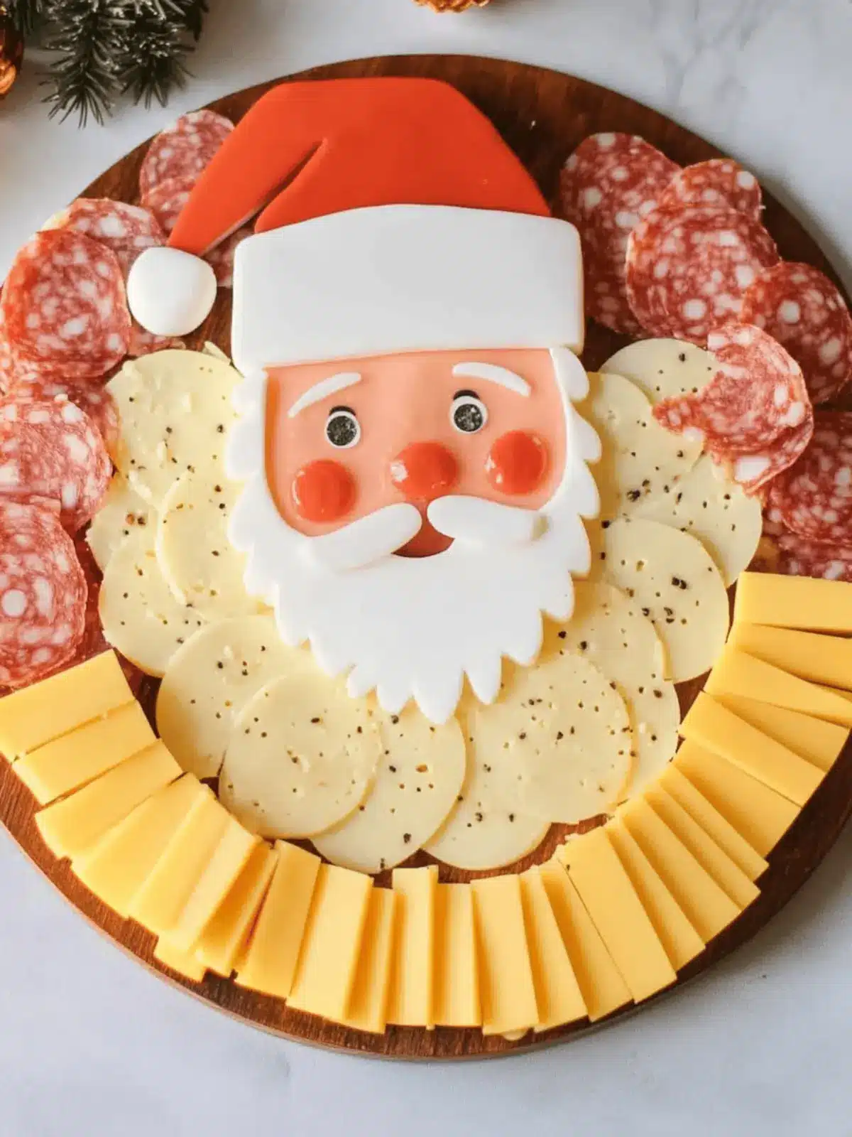 Easy Santa Christmas Cheese Board: Fun Festive Snack for All 4 Easy Santa Christmas Cheese Board