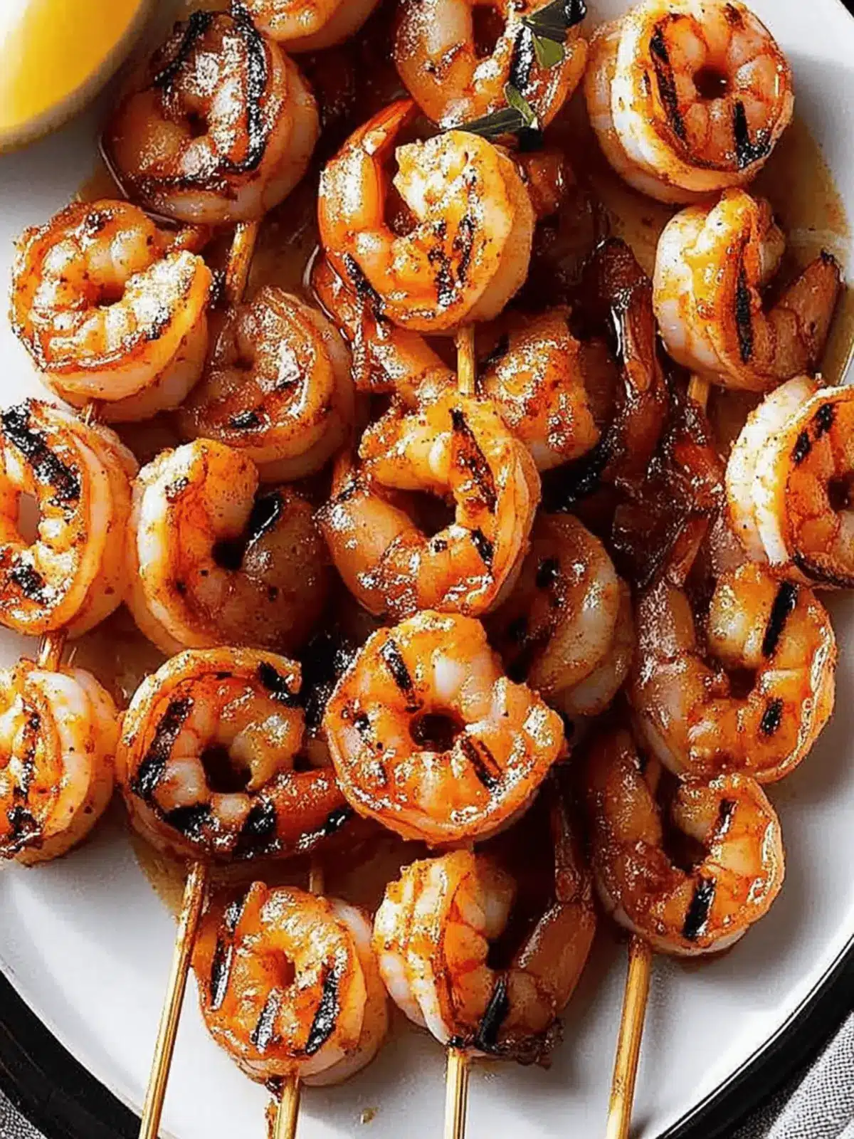 Grilled Shrimp Bliss: Quick Butter-Infused Summer Delight 2 Grilled Shrimp