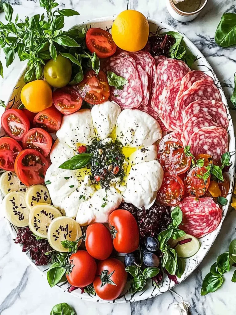 Vibrant Burrata Platter with Heirloom Tomatoes for Summer Joy 4 Burrata Platter