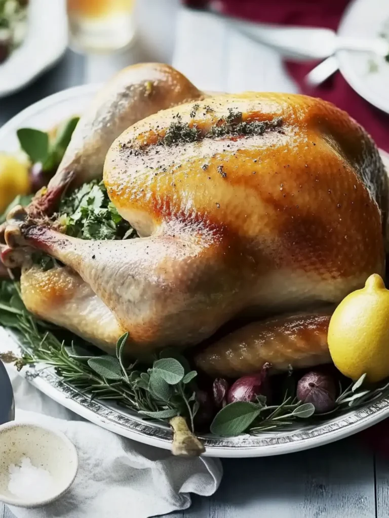 Lemon & Herb-Basted Simple Roast Turkey for Holiday Bliss 2 Lemon & herb-basted simple roast turkey