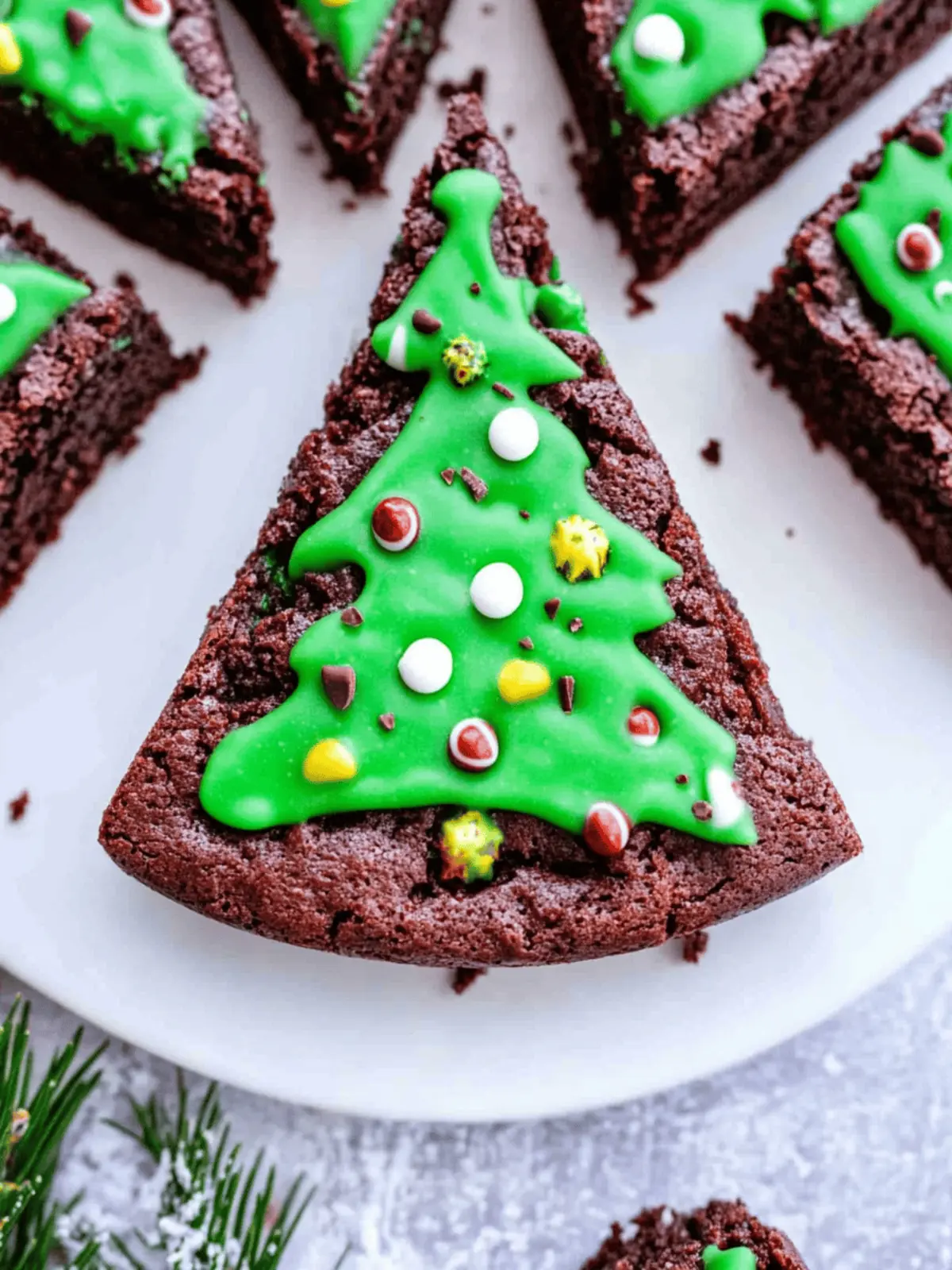 Festive Christmas Tree Brownies with a Cool Choc Mint Twist 4 Christmas Tree Brownies (Choc Mint Brownies)