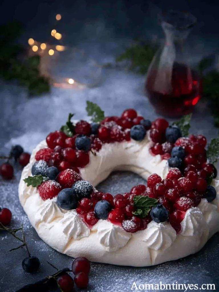 Delightful Christmas Pavlova Wreath That Steals the Show 3 Christmas Pavlova Wreath