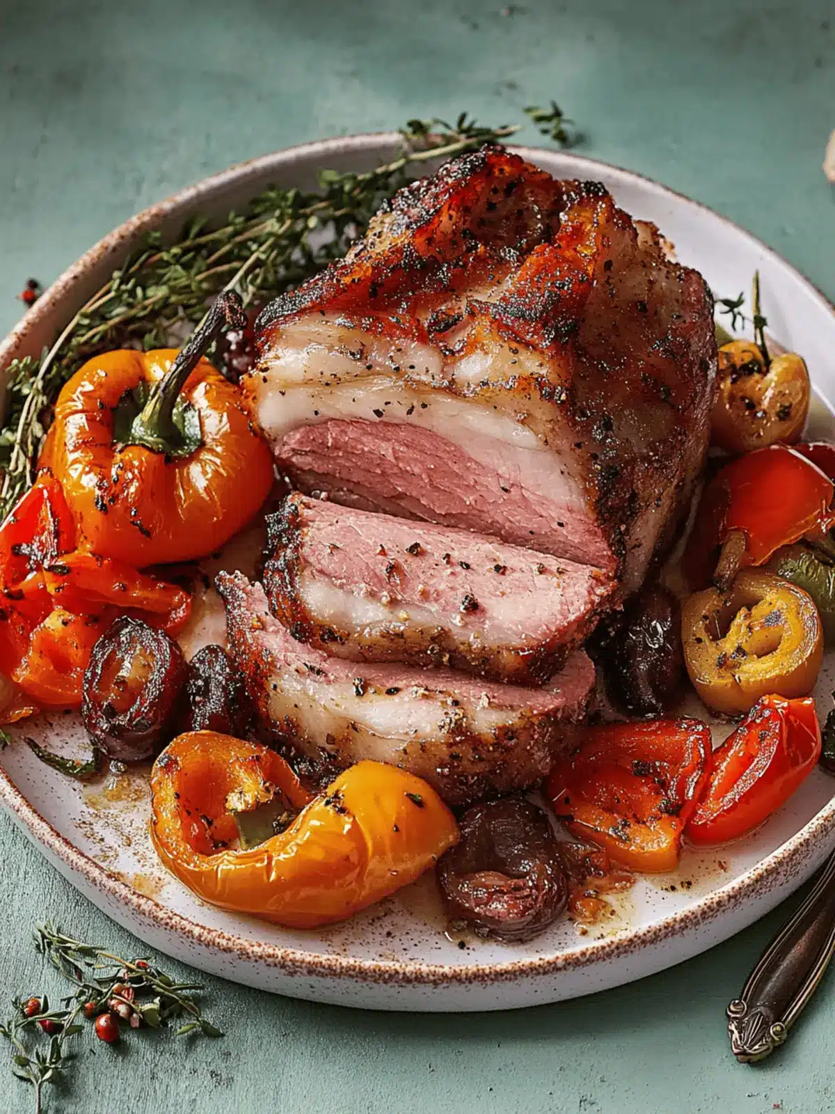 Slow-Roasted Pork And Peppers