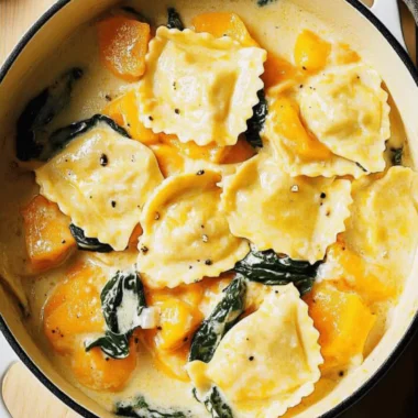 Ravioli with Creamy Squash Sauce