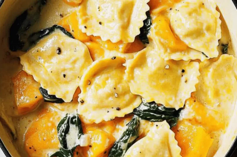 Ravioli with Creamy Squash Sauce