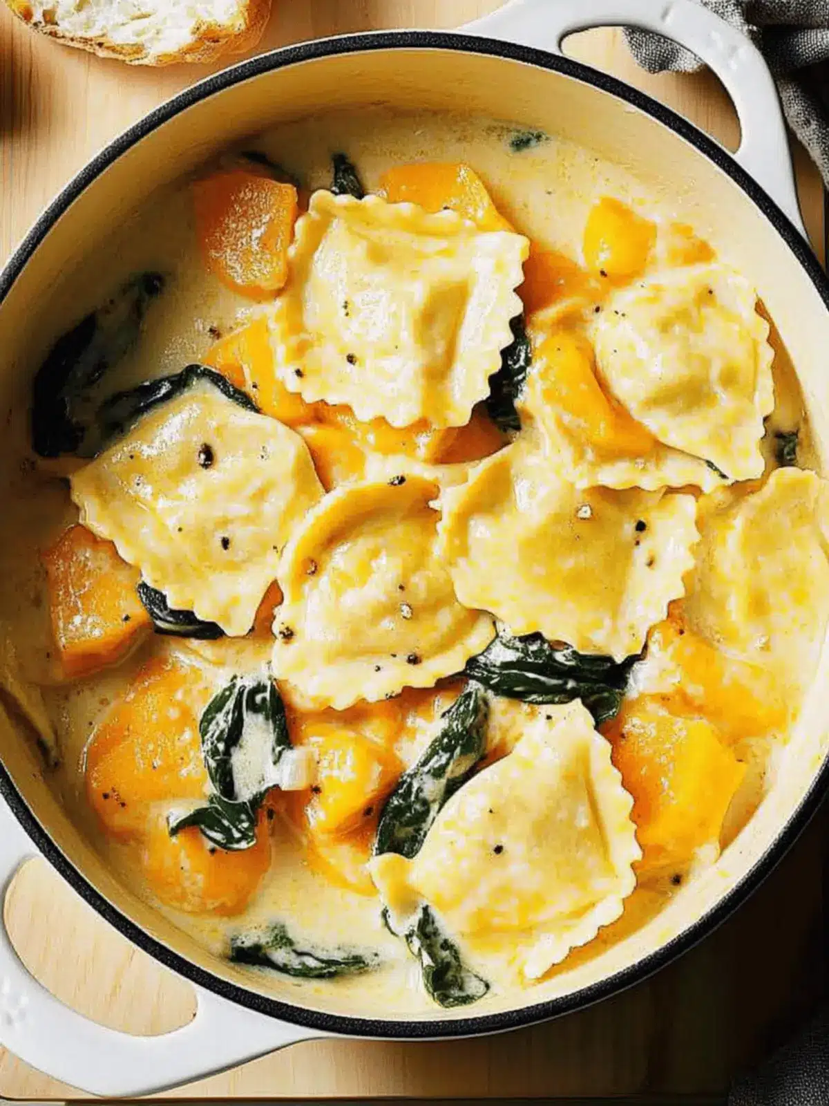 Ravioli with Creamy Squash Sauce