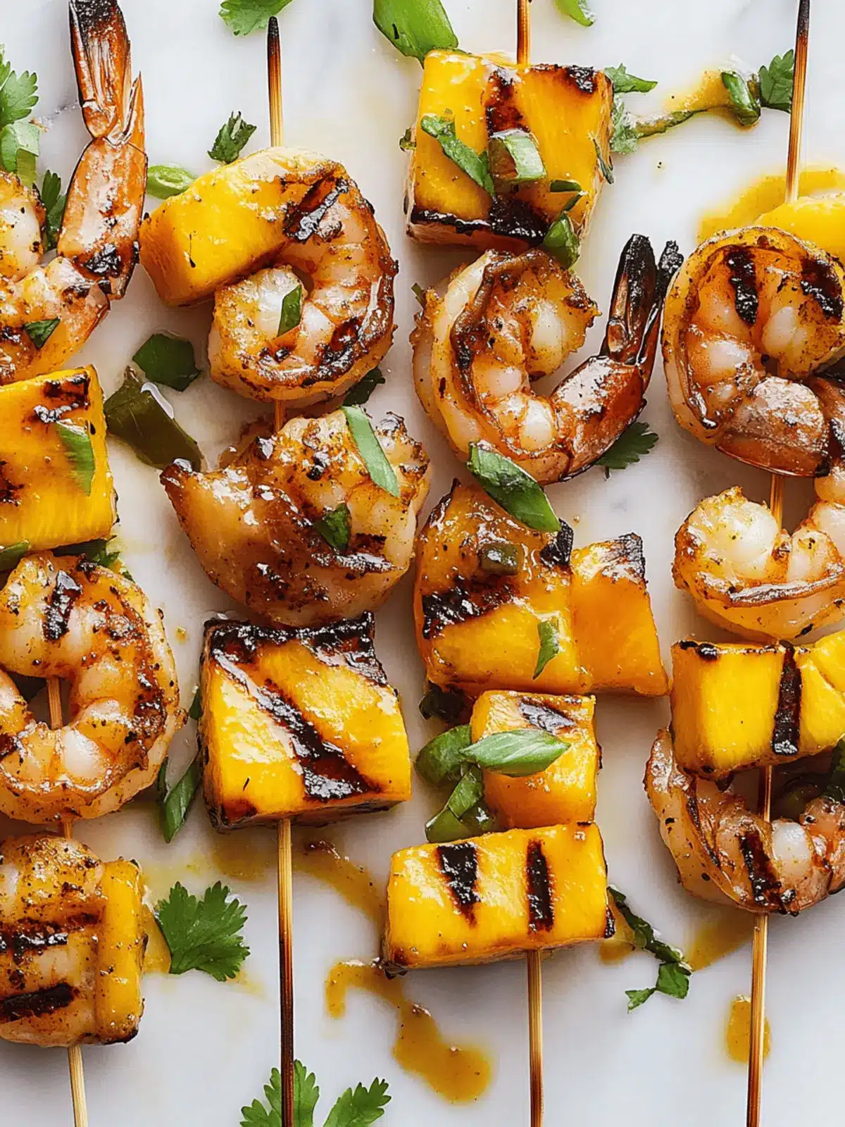 Grilled Shrimp & Mango Skewers