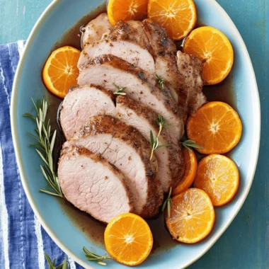 Pork Tenderloin with Cinnamon-Clove Clementine Glaze
