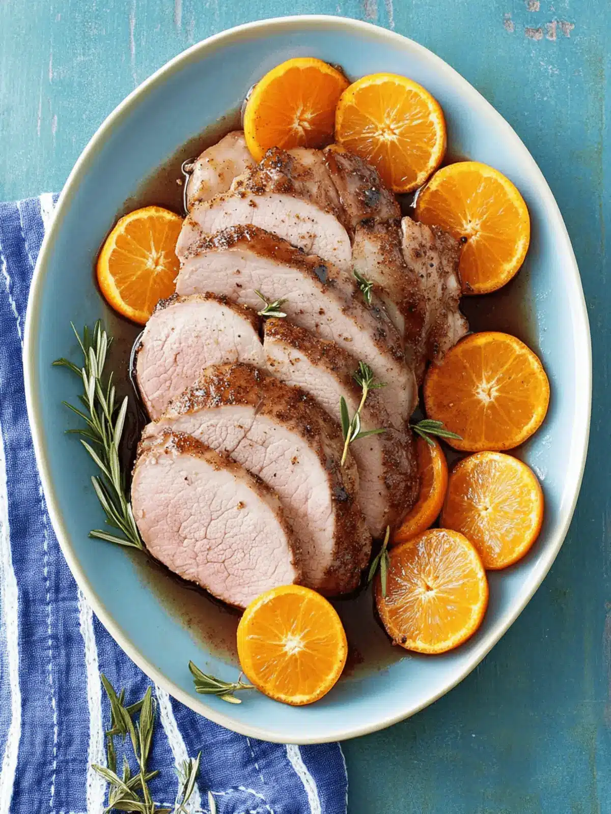 Pork Tenderloin with Cinnamon-Clove Clementine Glaze