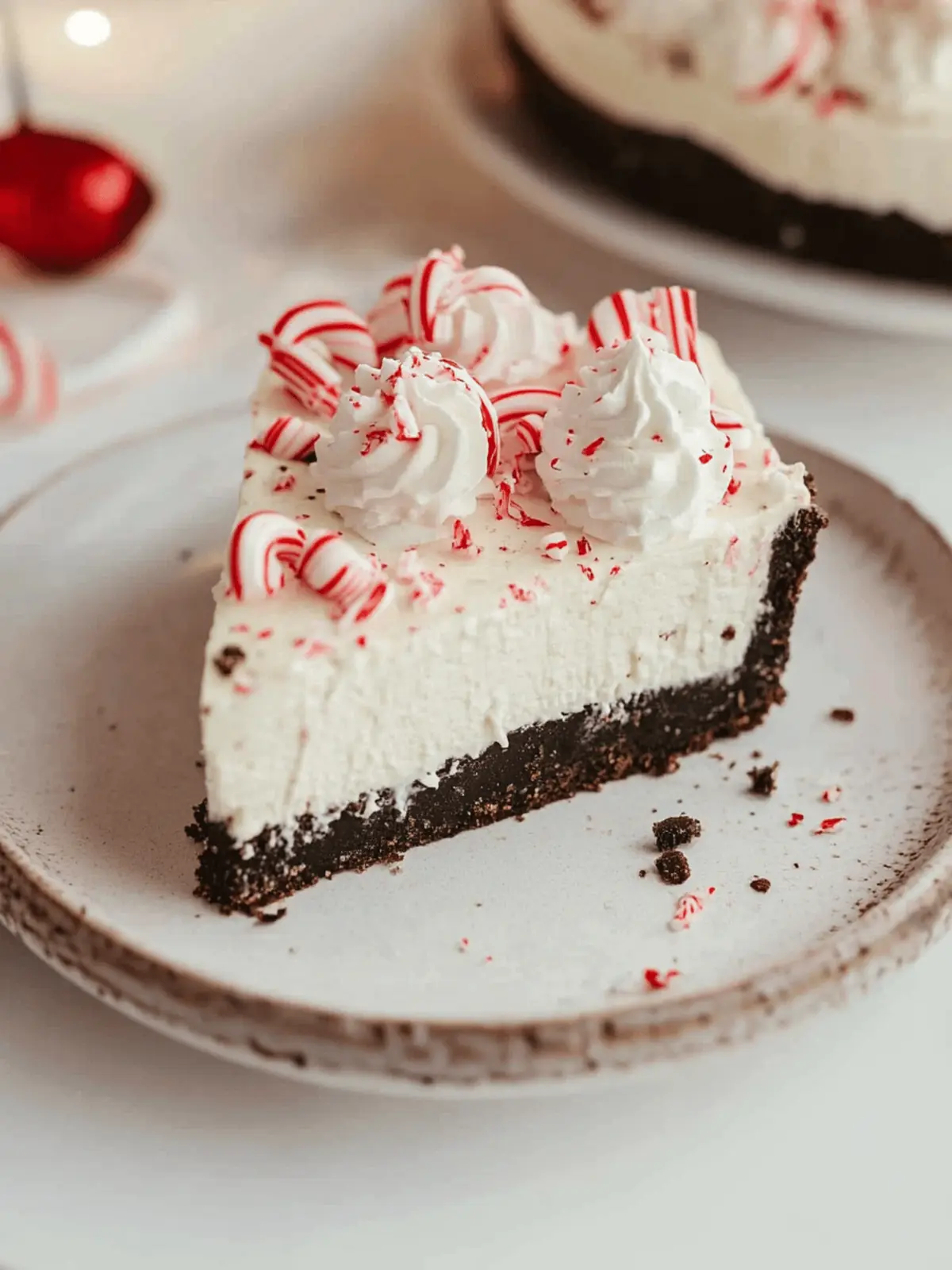 Decadent No Bake Peppermint Bark Cheesecake for the Holidays 3 Peppermint Bark Cheesecake