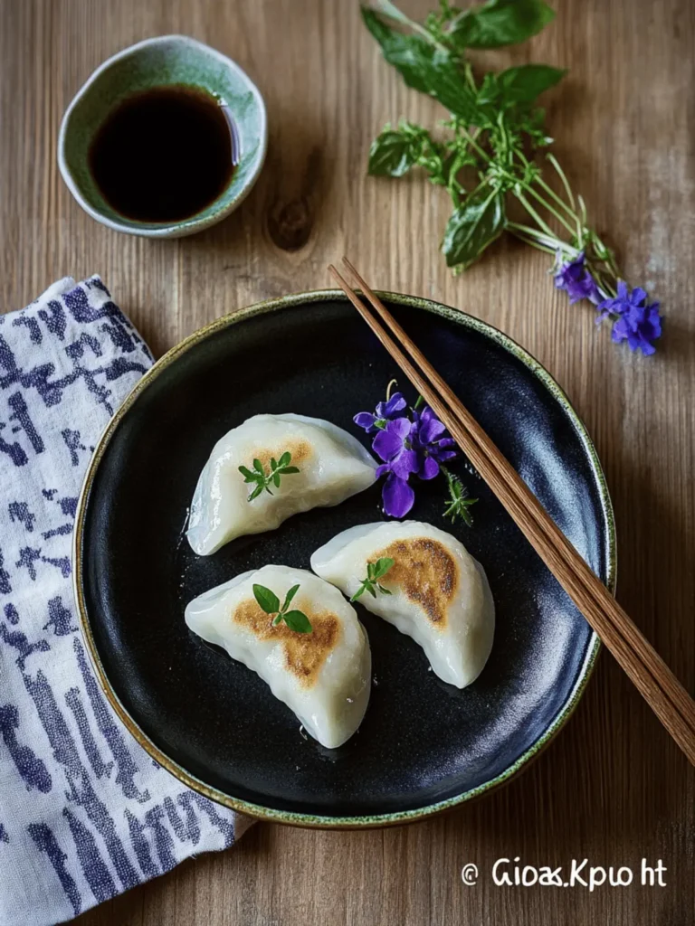 Pan-fried Rice Cake Dumplings with Sweet Red Beans (Bukkumi)