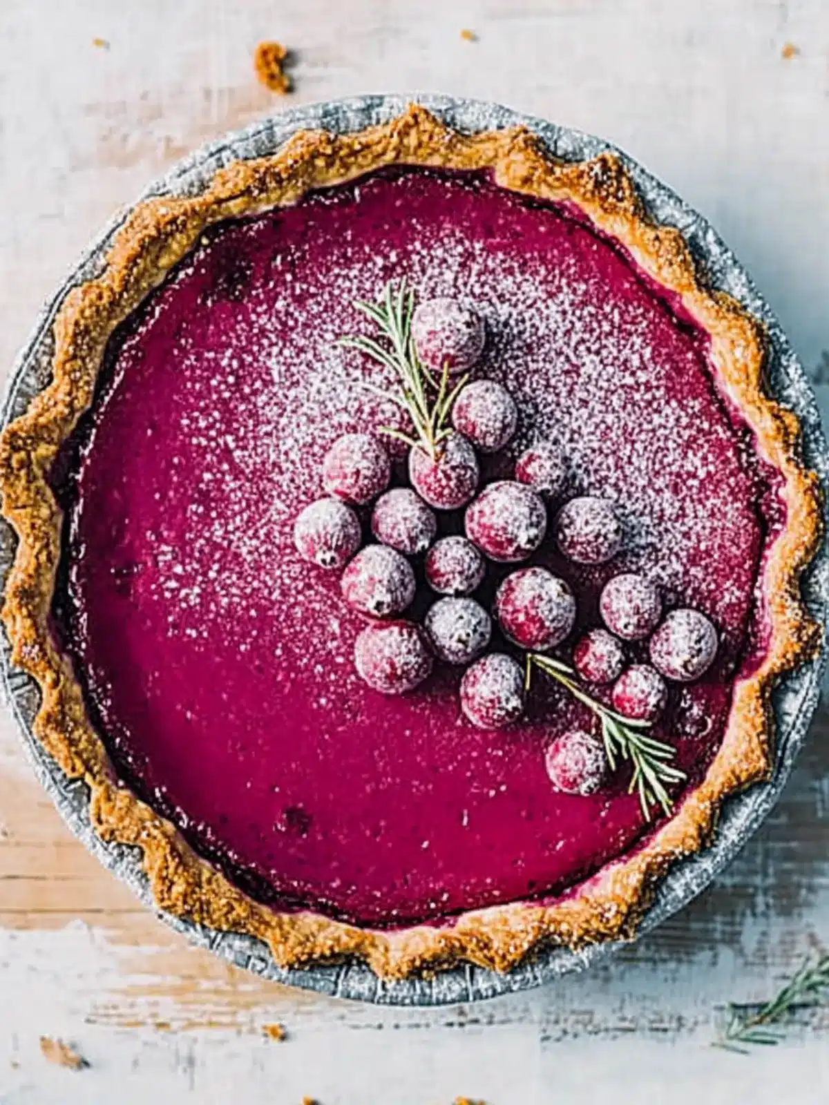 Delicious Cranberry Pie with a Crunchy Gingersnap Twist 3 Cranberry Pie
