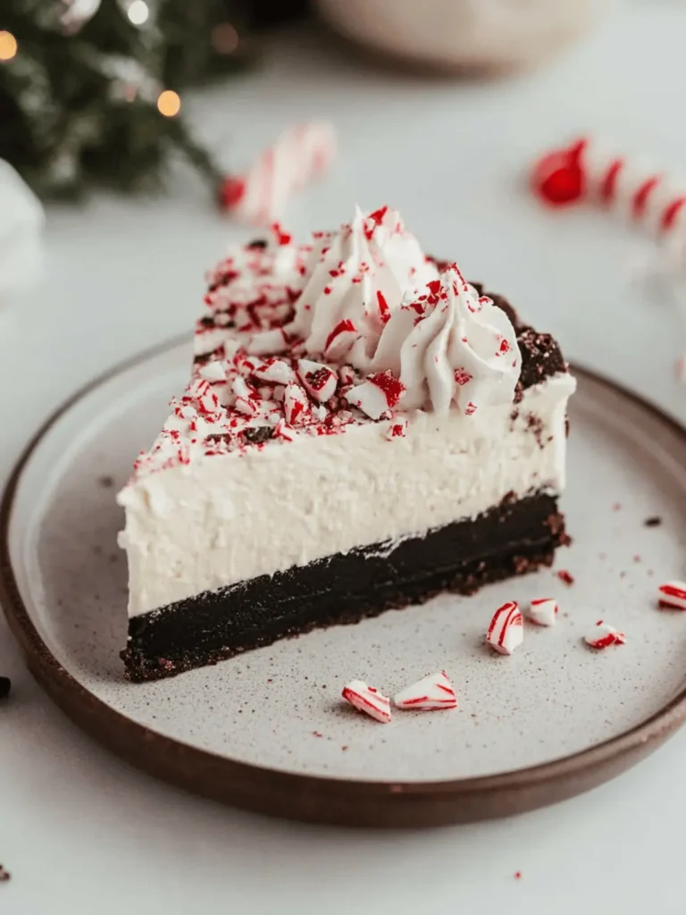Decadent No Bake Peppermint Bark Cheesecake for the Holidays 2 Peppermint Bark Cheesecake