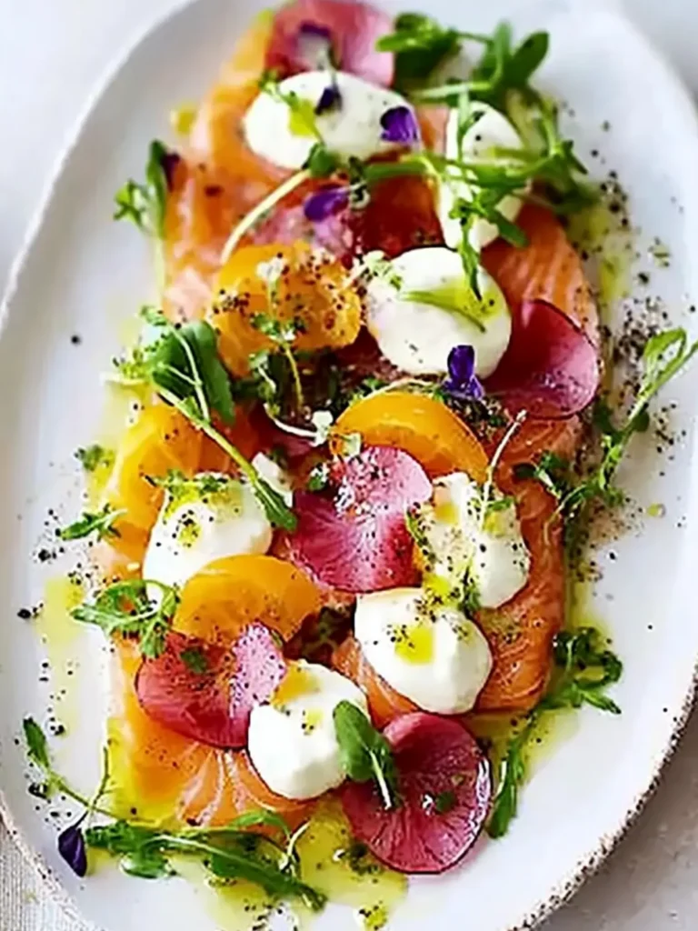 Smoked salmon carpaccio