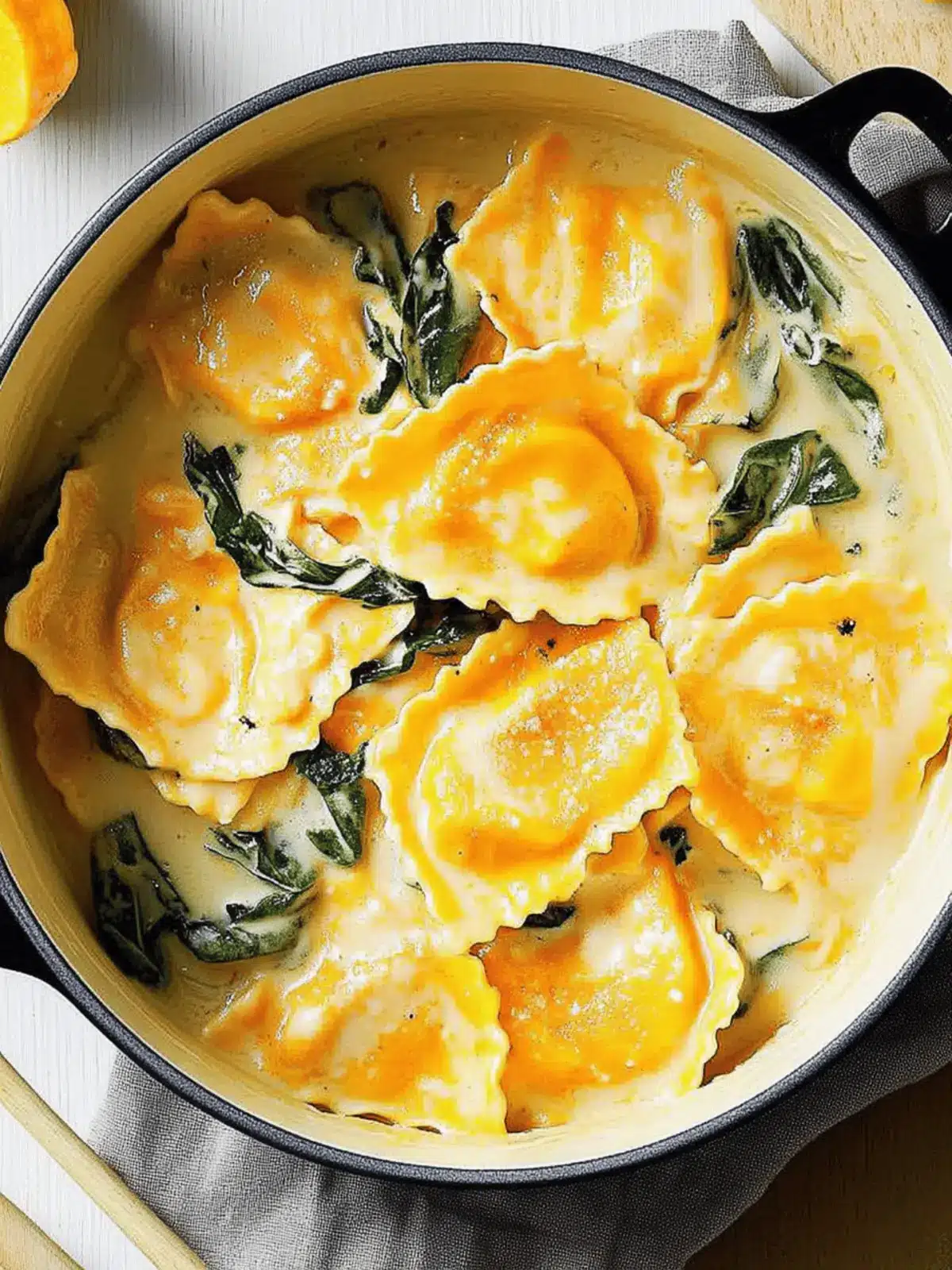 Ravioli with Creamy Squash Sauce