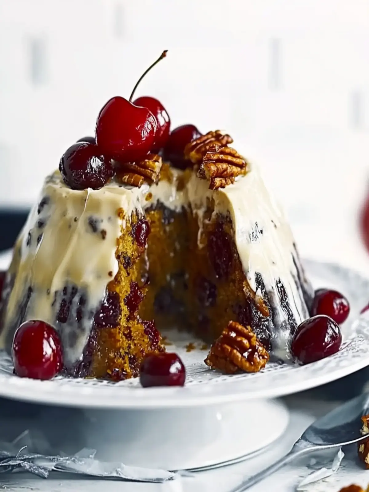Delightful Cherry Pecan Christmas Pudding for Festive Cheer 2 Cherry pecan Christmas pudding